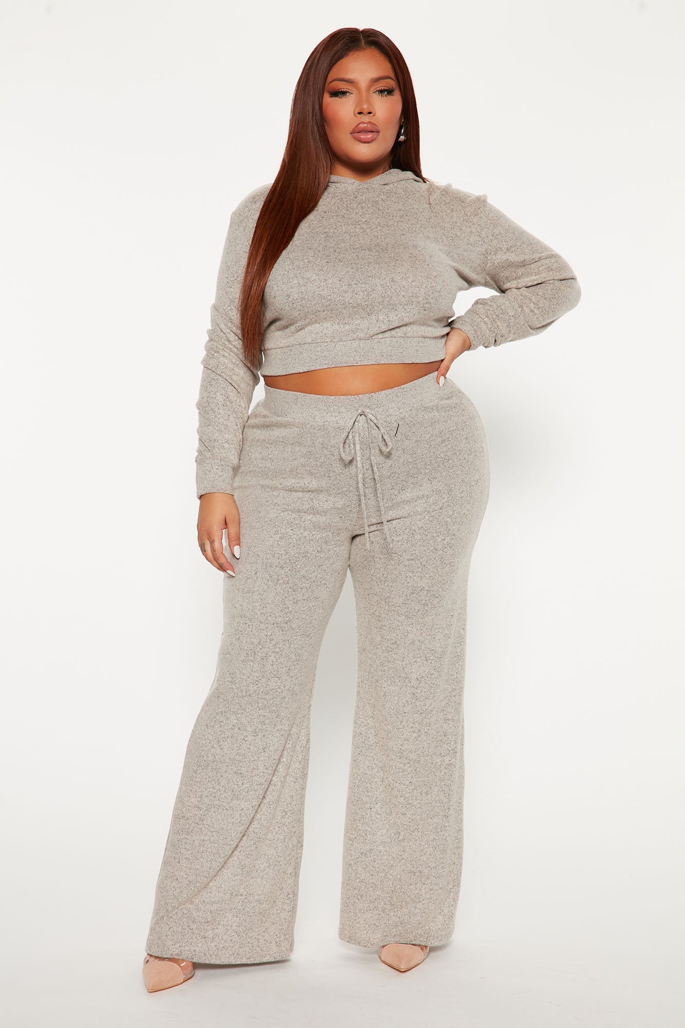 On A Break Pant Set - Oatmeal
