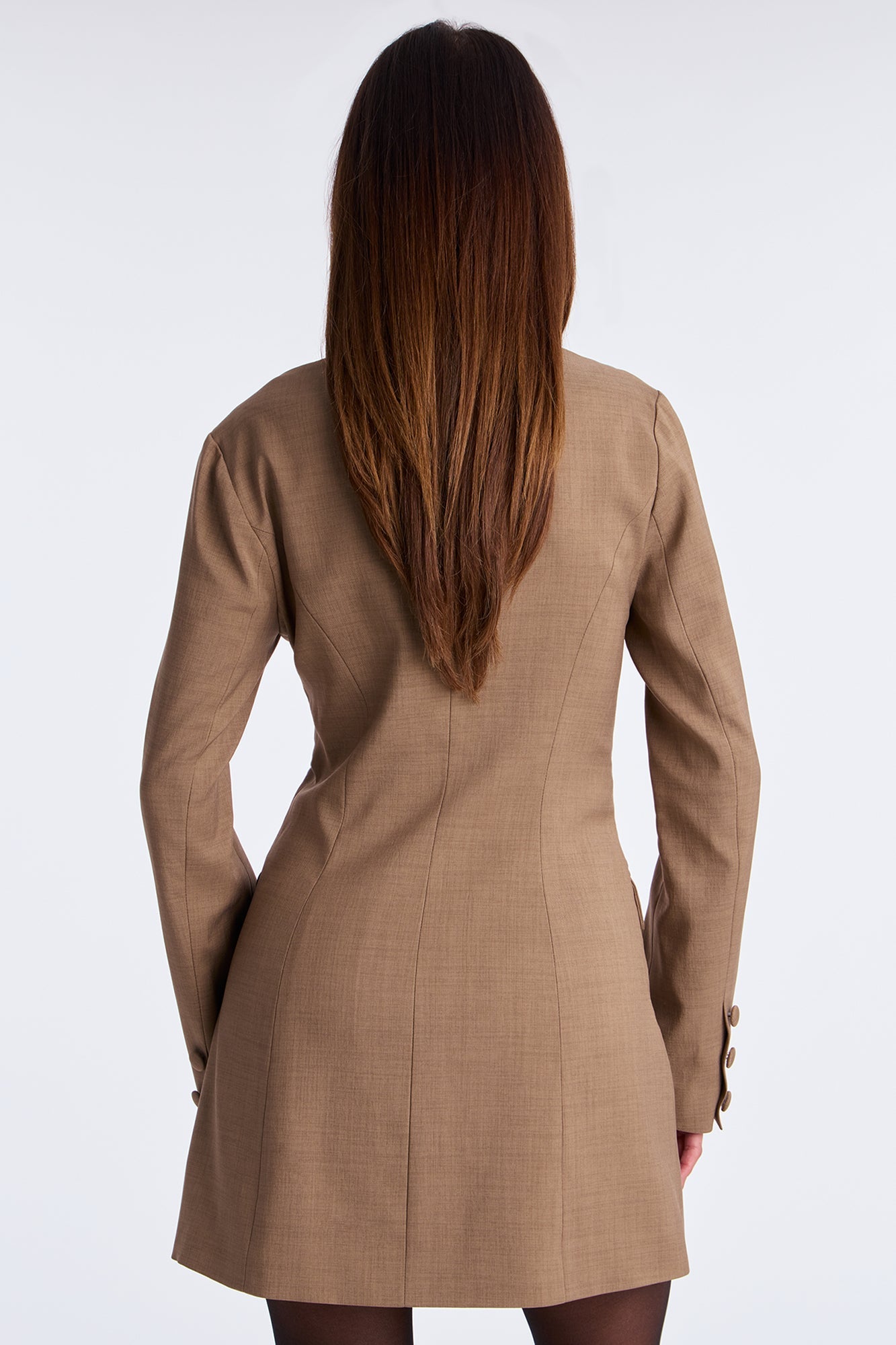 Guilty as Charged Blazer Mini Dress - Mocha