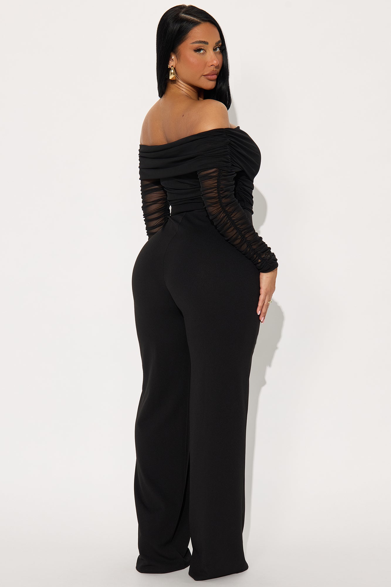 Elianna Off Shoulder Jumpsuit - Black