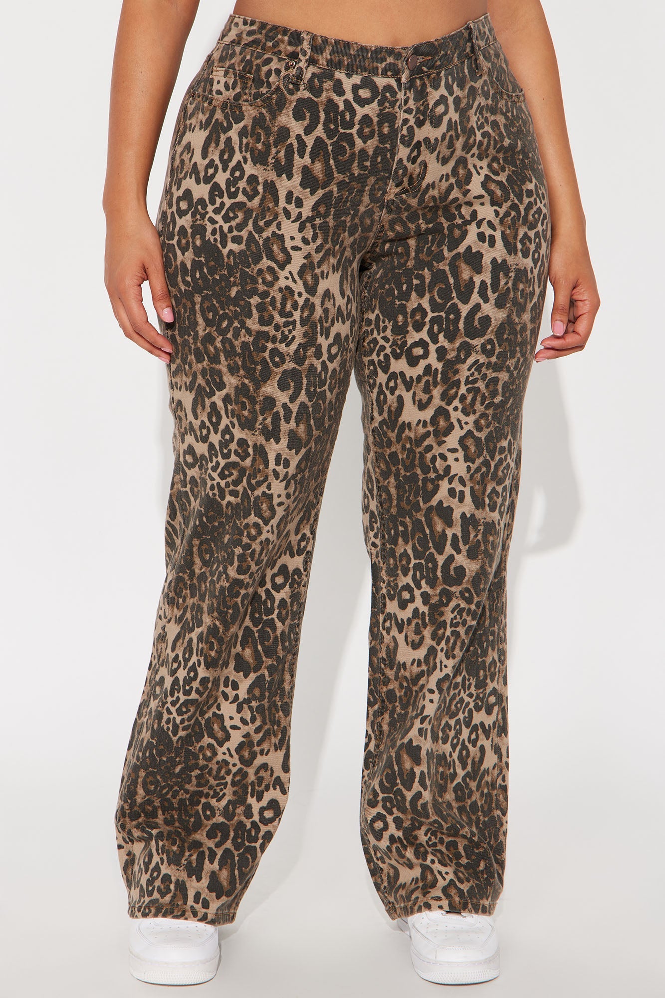 Leanne Leopard Straight Leg Pant 33 - Leopard