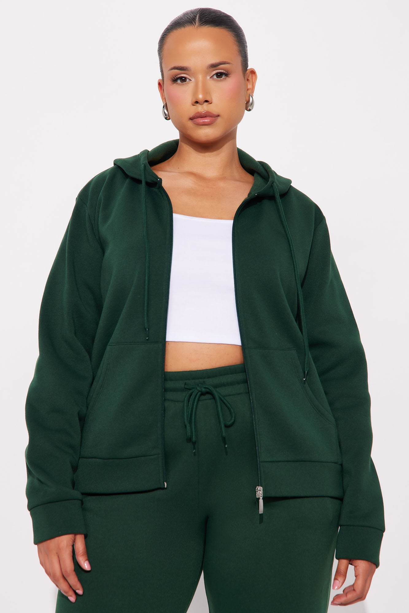 Candice Zip Up Hoodie - Hunter