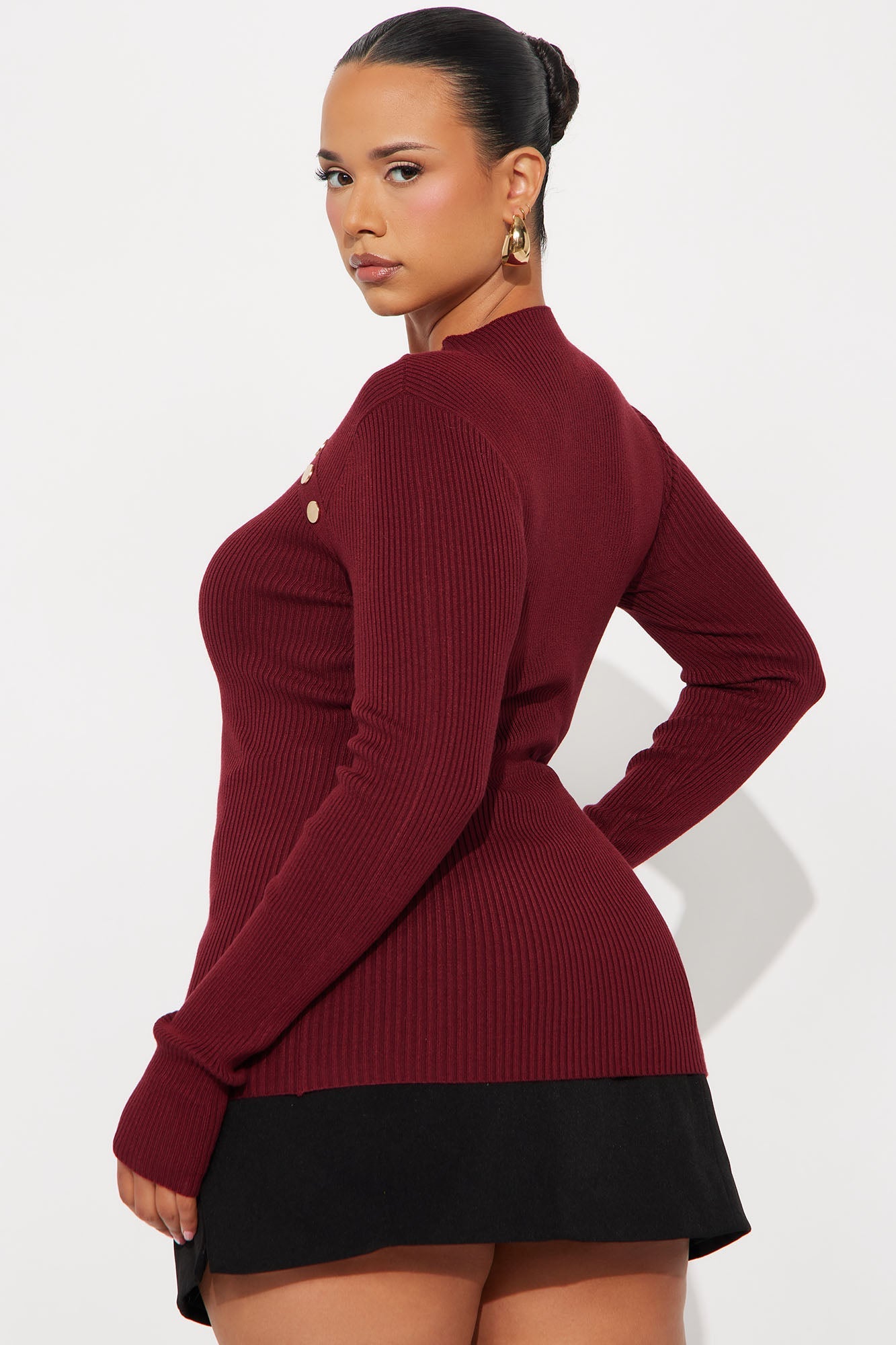 Jezebel Sweater Top - Wine