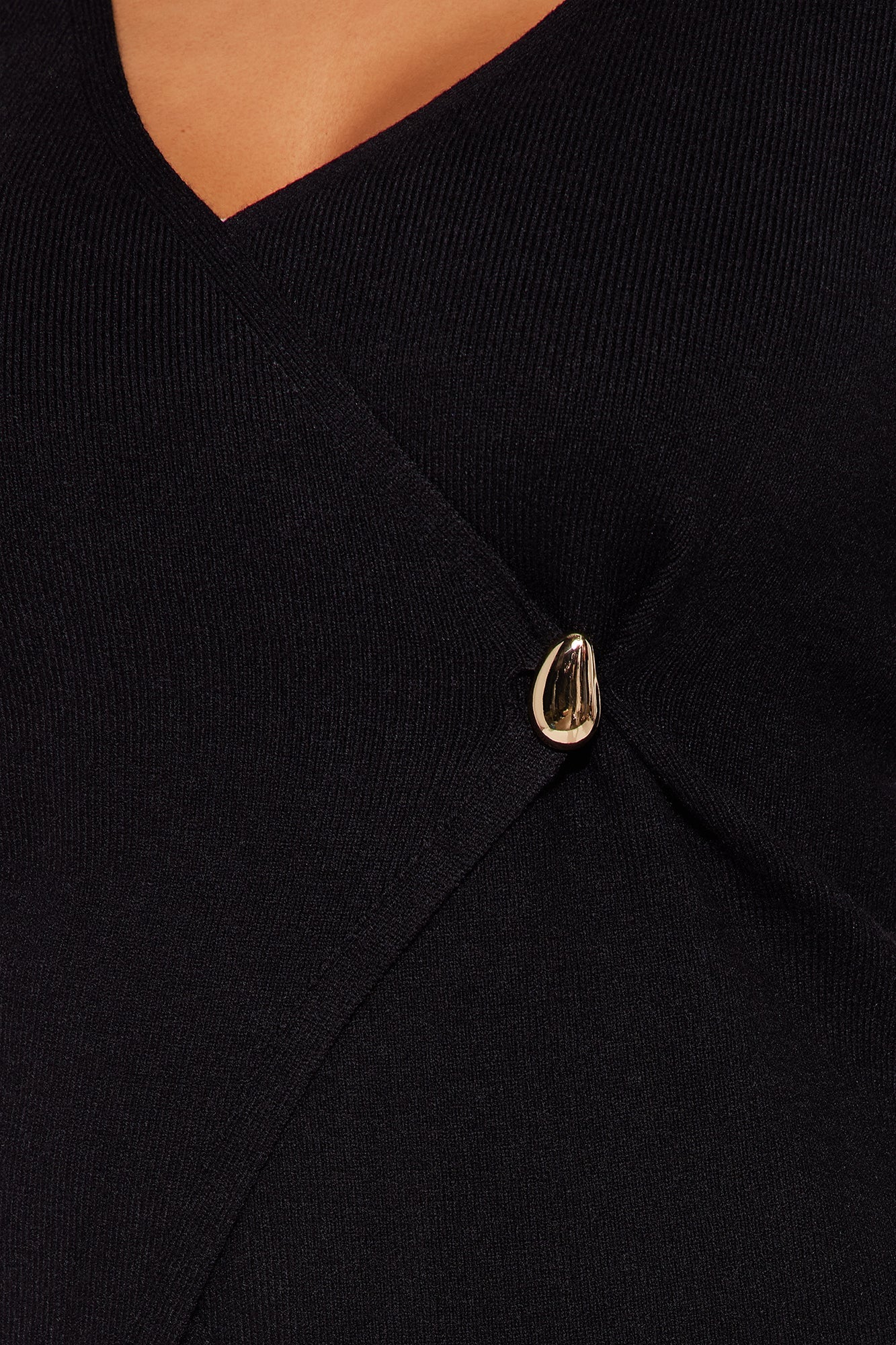 Always Shining Hardware Cardigan - Black
