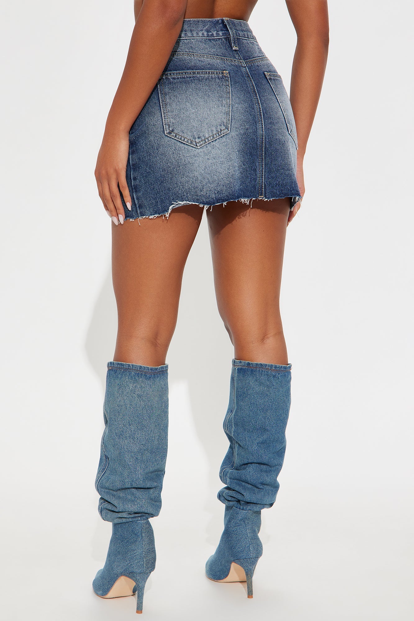 Kendall Denim Mini Skirt - Dark Wash