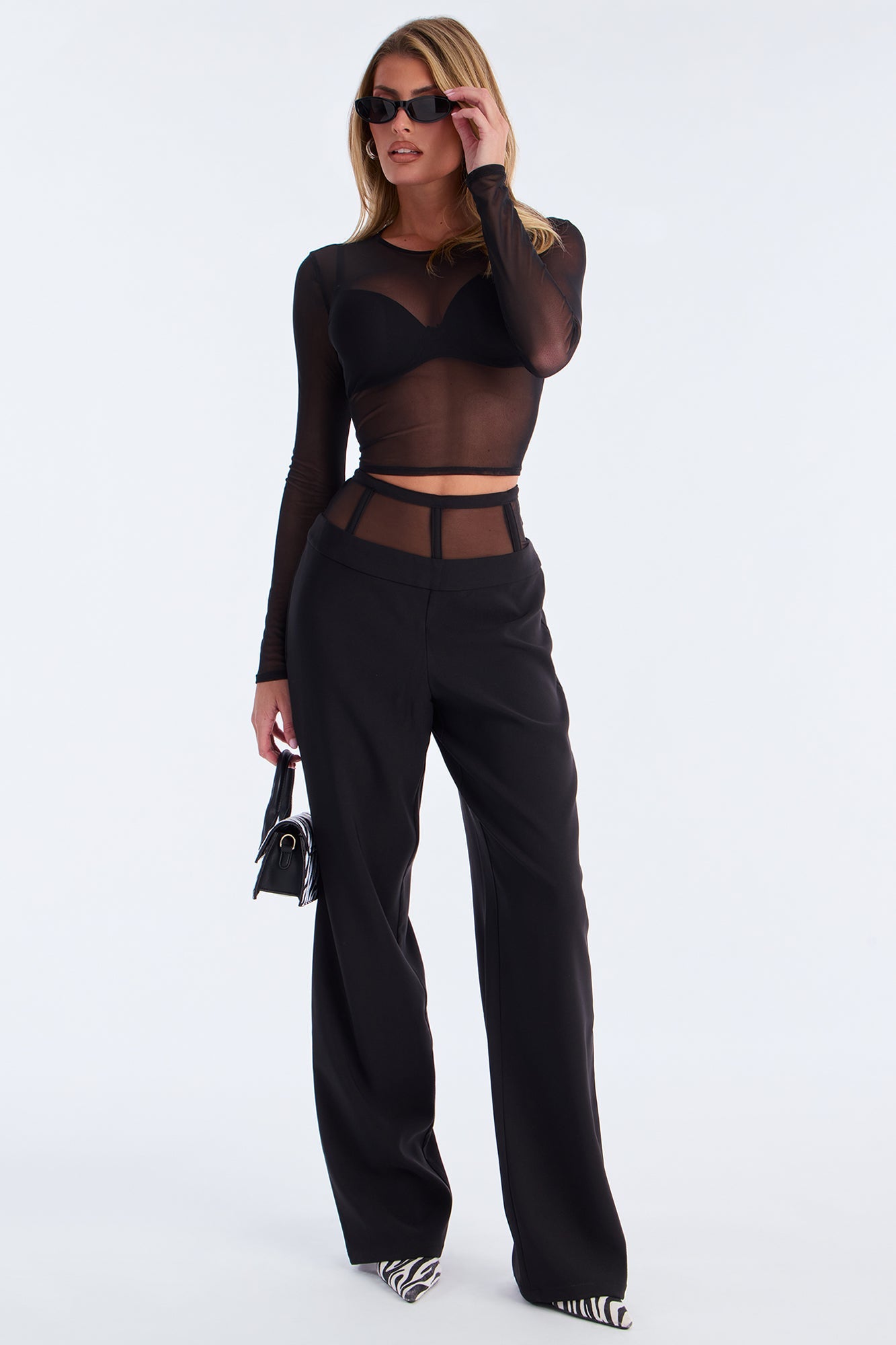 Truthful Desire Corset Wide Leg Pant 33 - Black