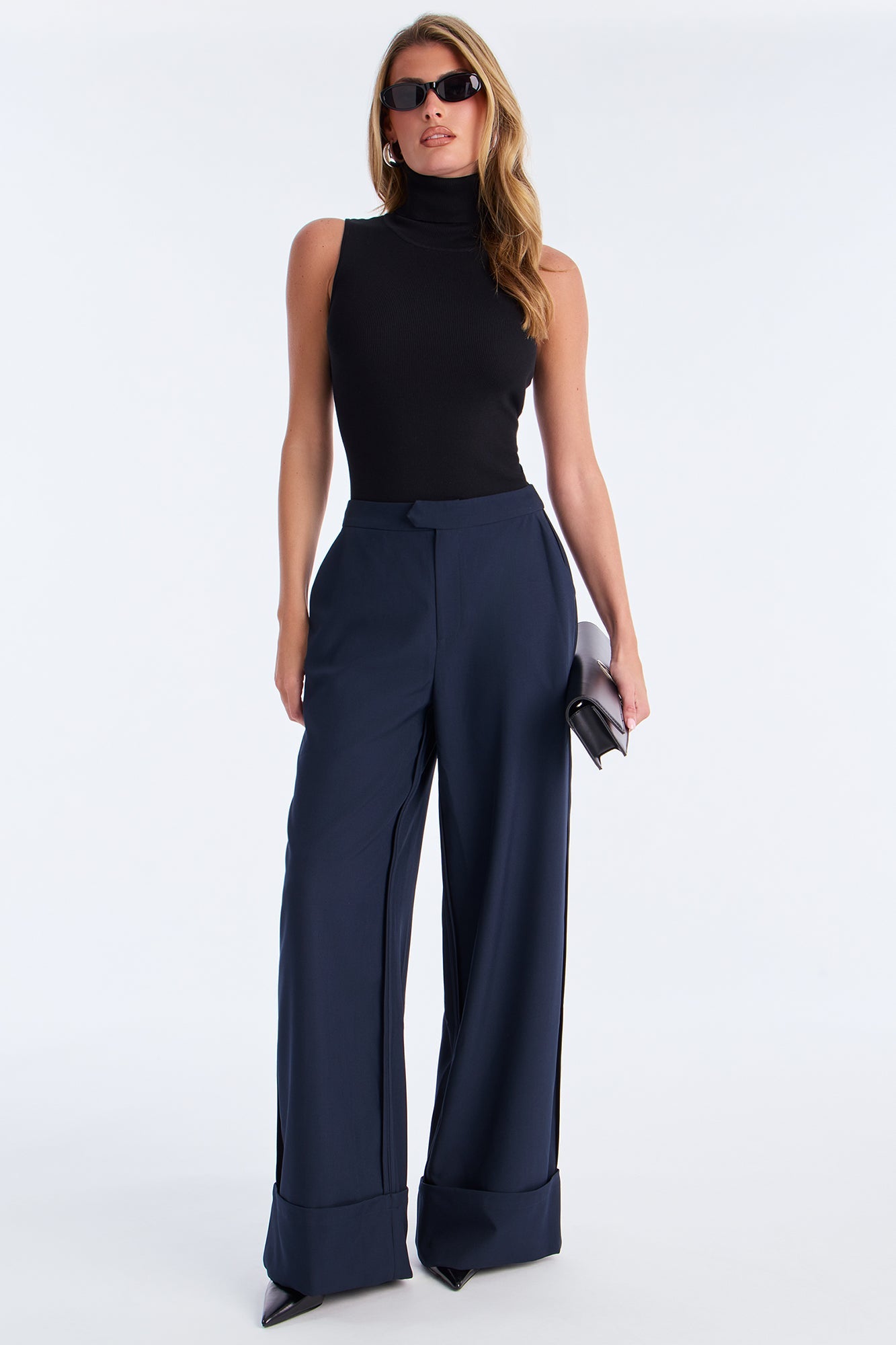 Executive Decisions Cuffed Trouser Pant 32″ - Navy/combo