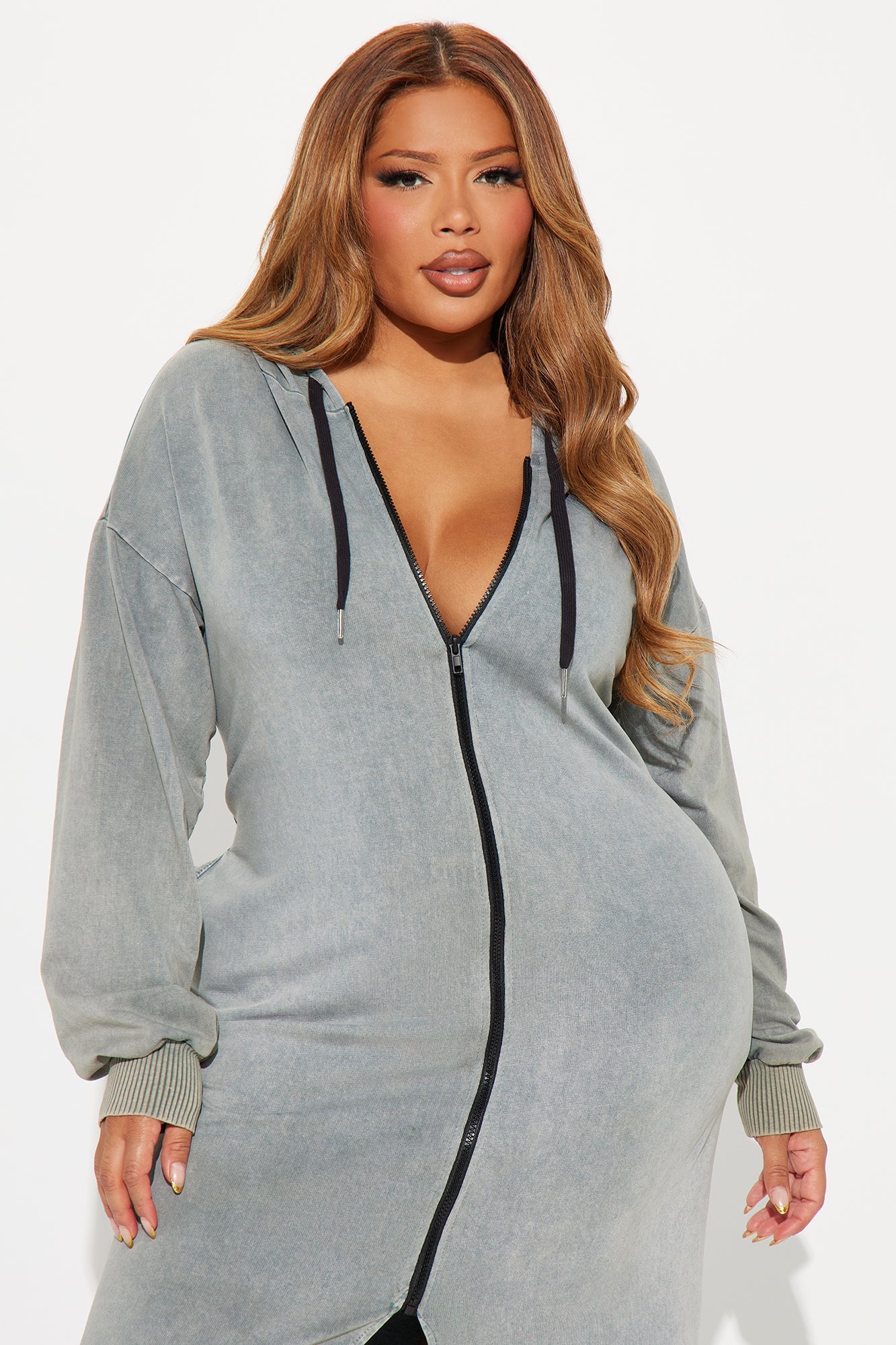 Hannah Hooded Maxi Dress - Green