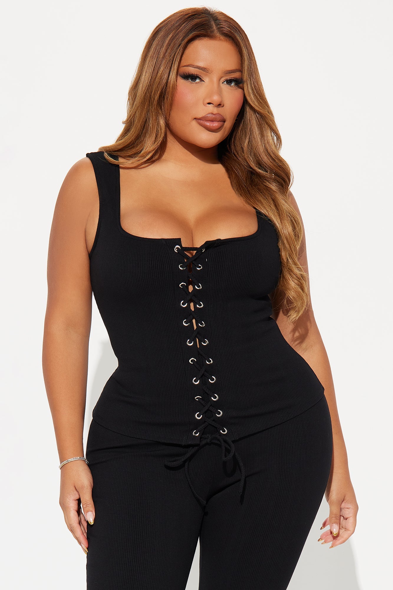 Carina Snatched Pant Set - Black