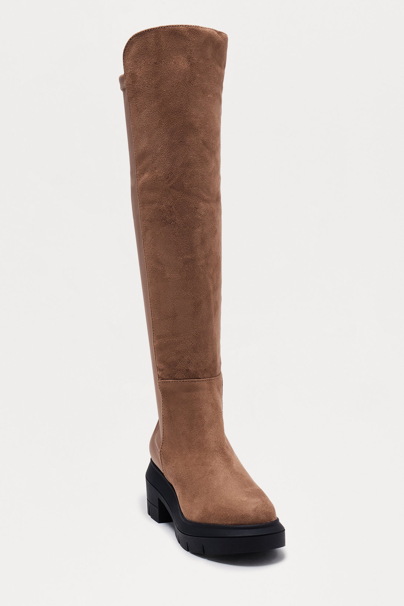 Teddy Knee High Boots - Brown
