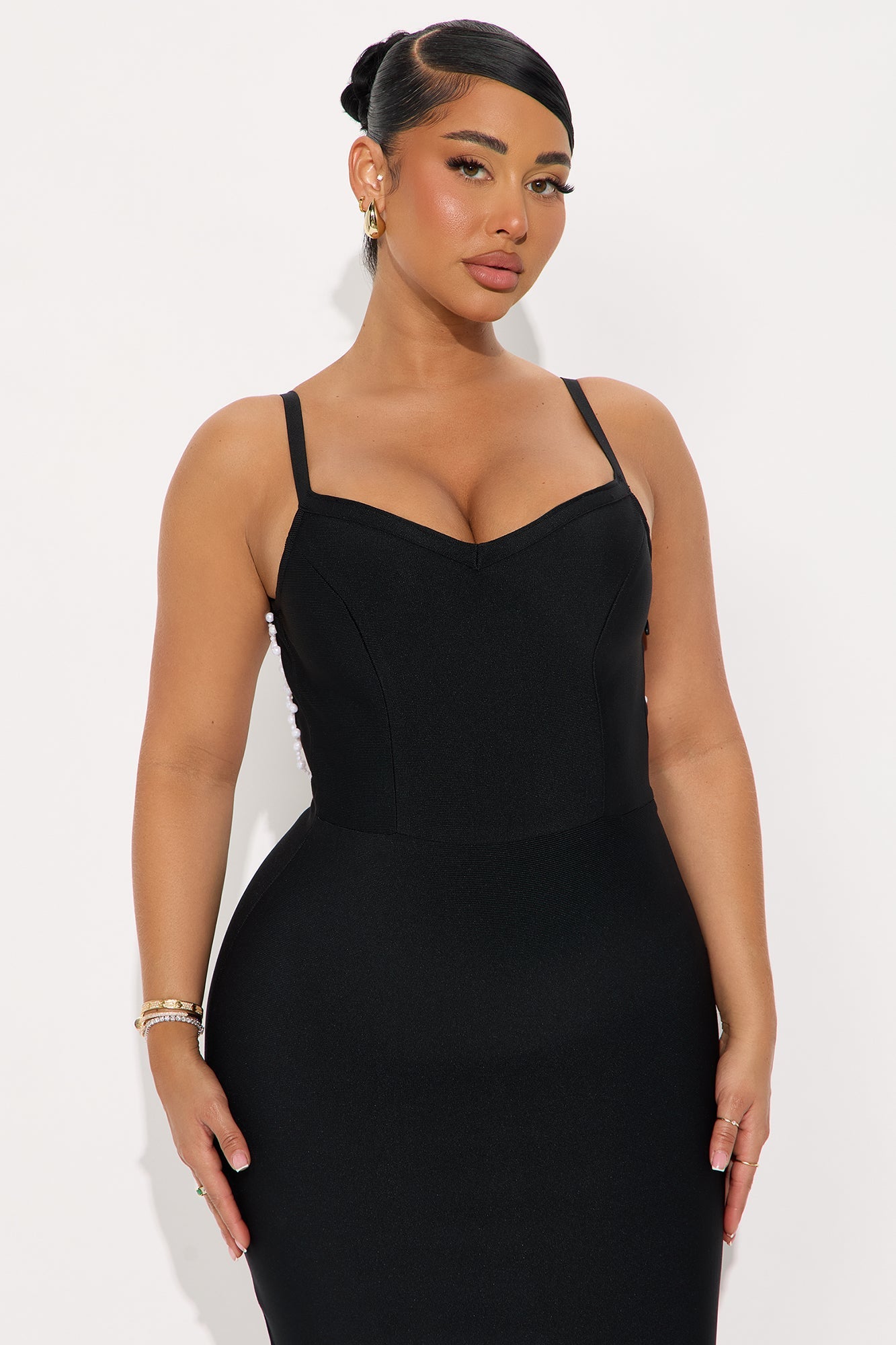 Always Watching Backless Maxi Dress - Black