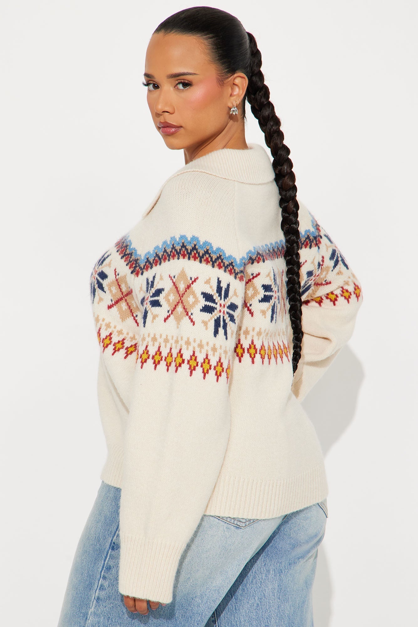 Cold Hearted Fair Isle Cardigan - Taupe