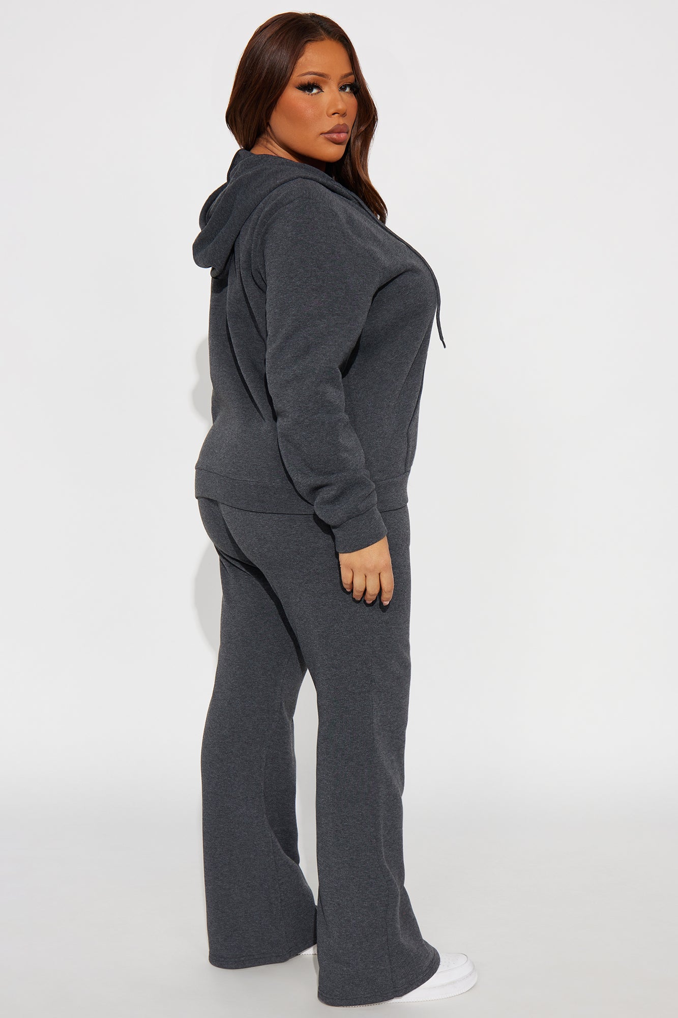 Candice Zip Up Hoodie - Charcoal