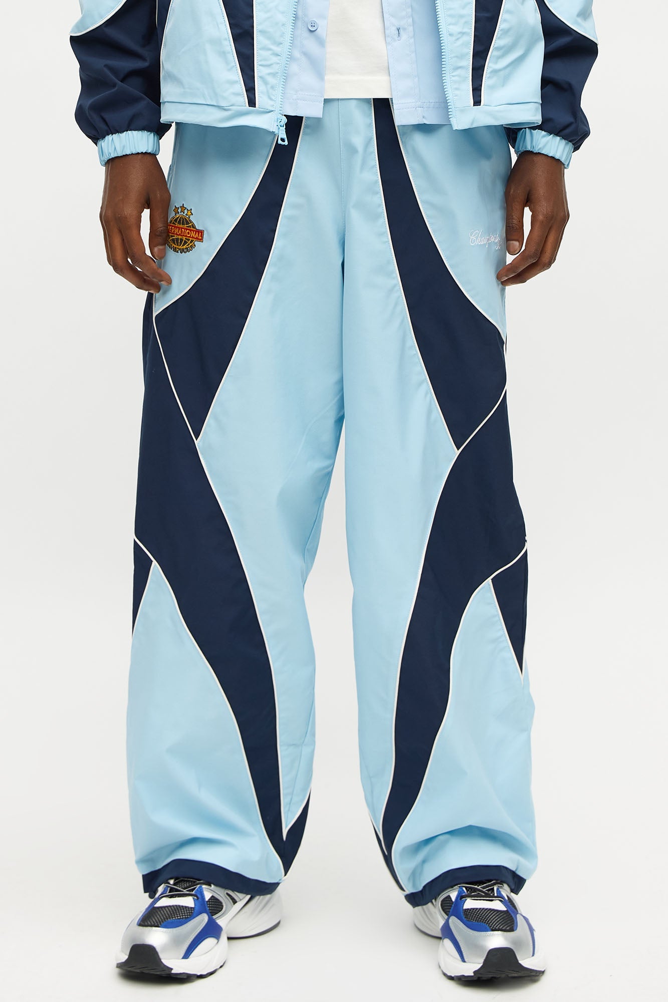 Baggy International Champions Color Blocked Track Pant - Blue/combo