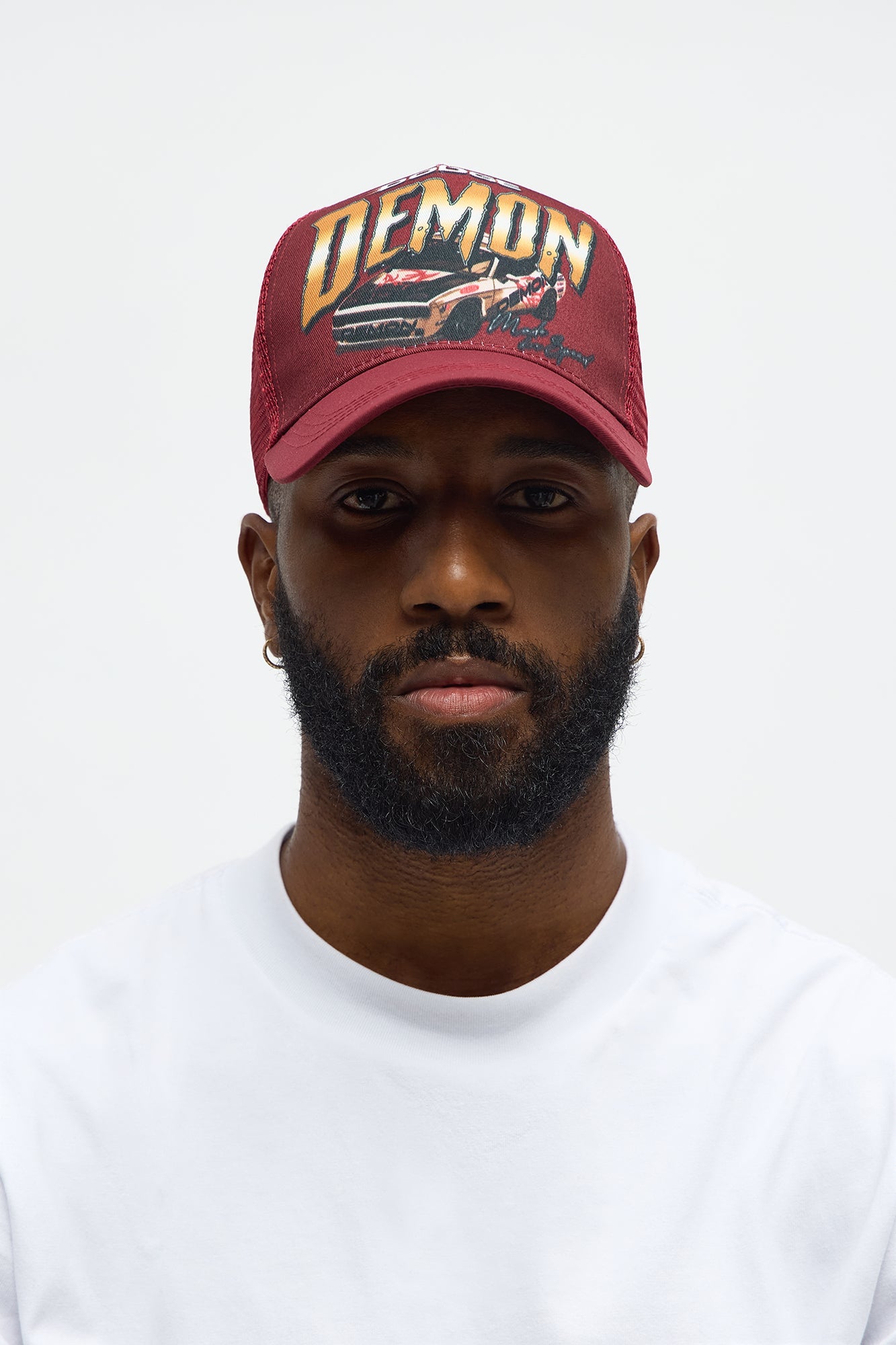 Dodge Demon Snapback Hat - Burgundy