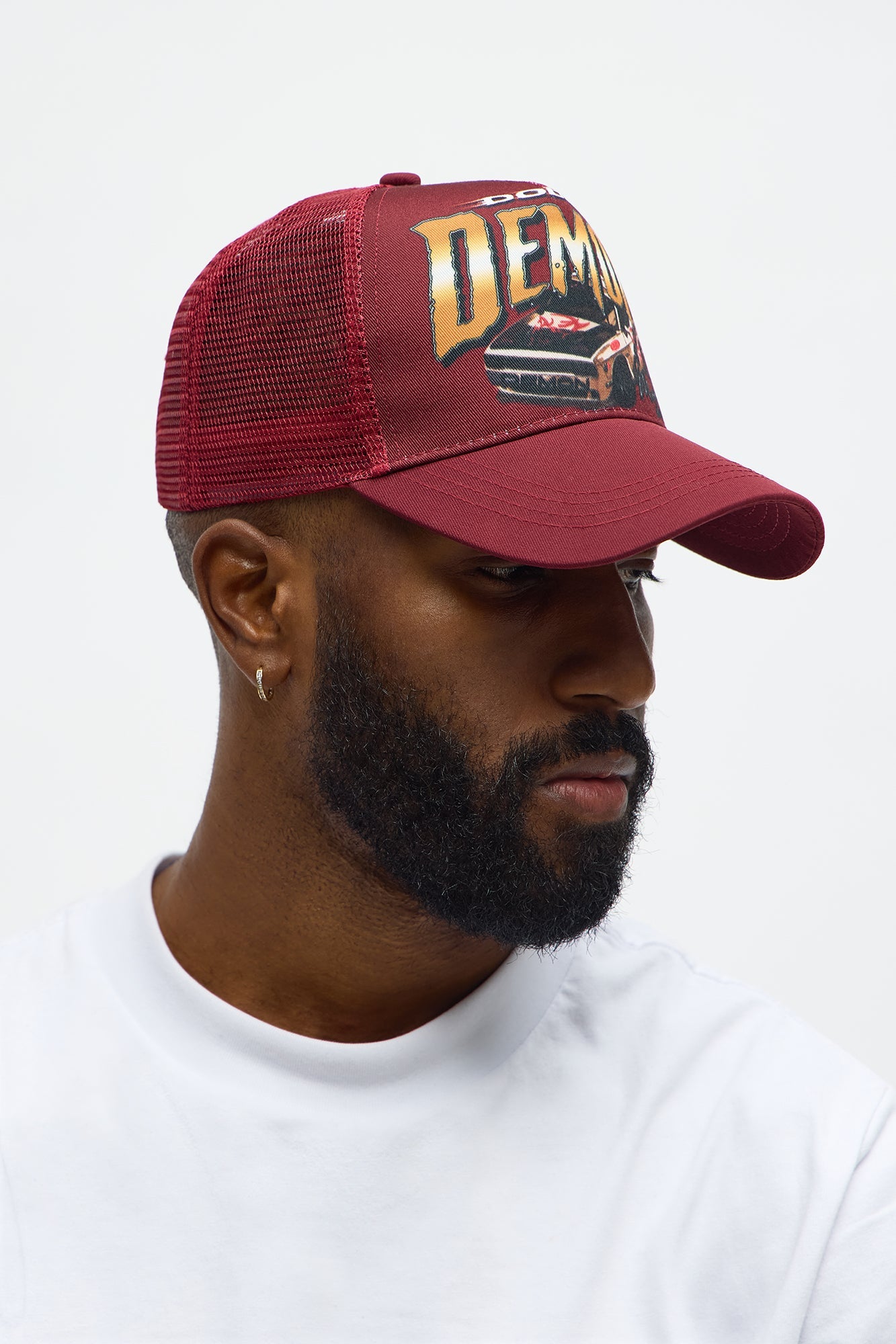 Dodge Demon Snapback Hat - Burgundy