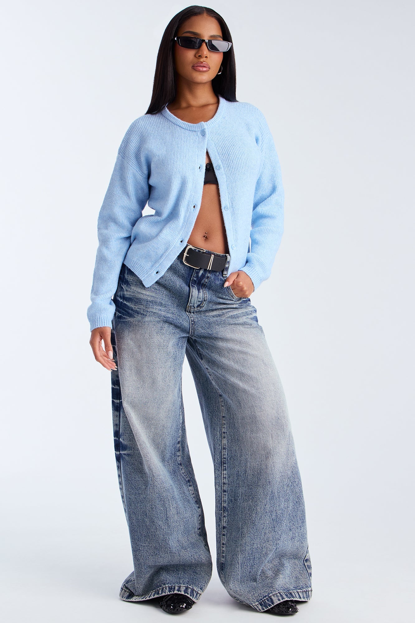 In Love With Fall Cardigan - Blue