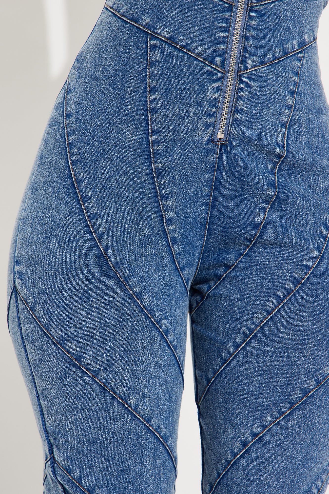 Southwest Denim Jumpsuit - Medium Wash