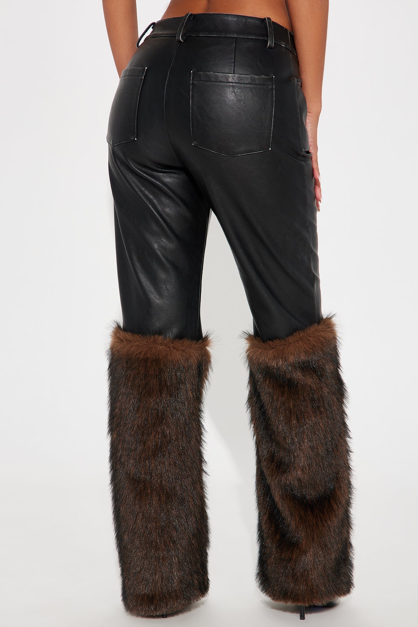 Cozy Girl Faux Leather Pant - Black