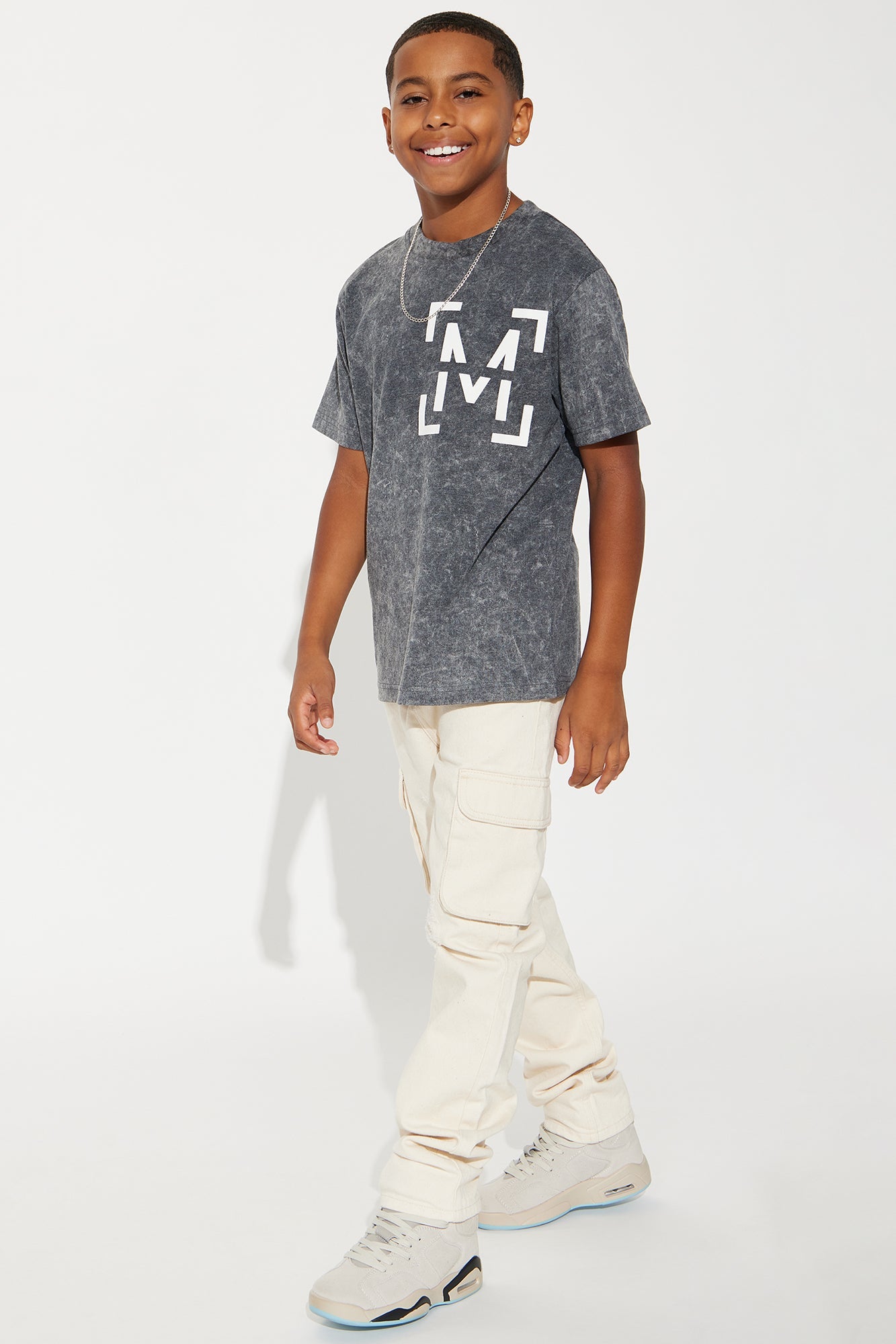 Mini Mysteriously Bloomed Print T-Shirt - Black