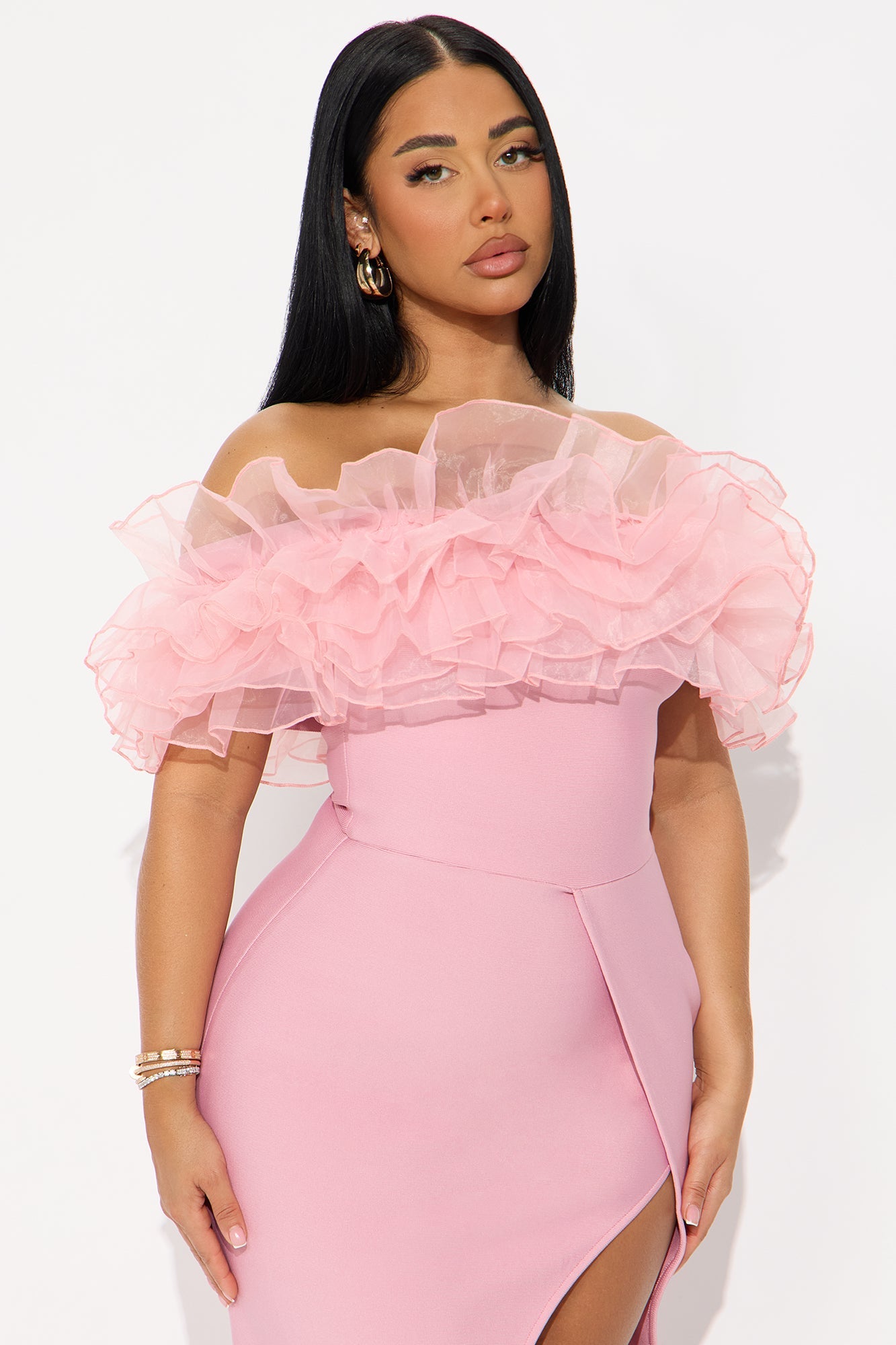 Refined Glam Bandage Gown - Mauve