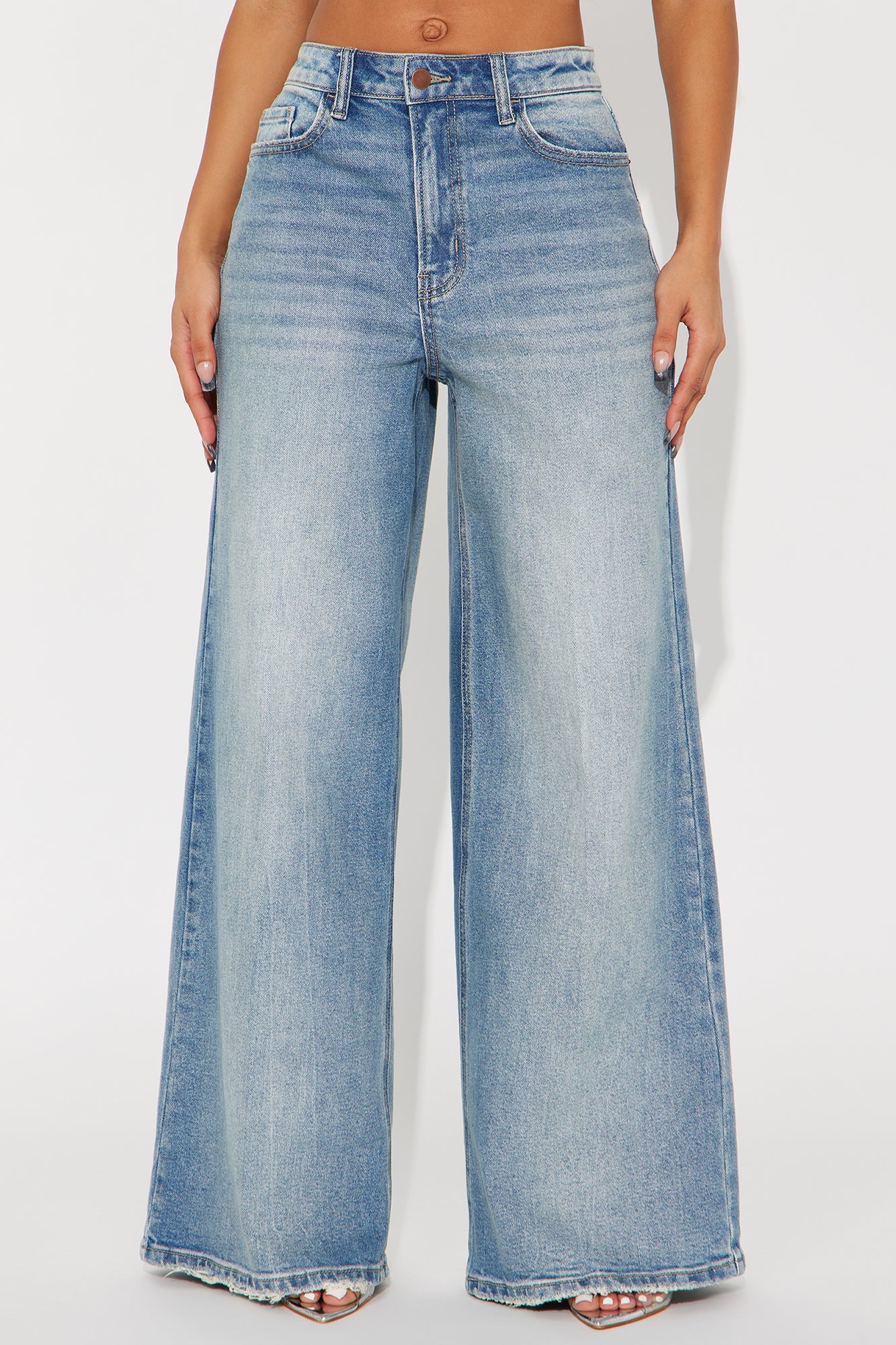Rio Wide Leg Jeans - Medium Wash