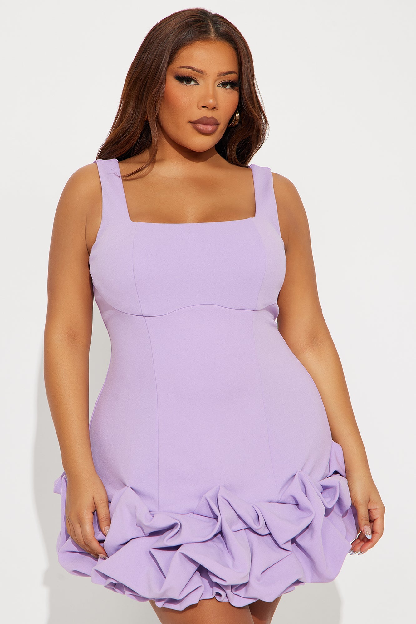 Sienna Knit Mini Dress - Lavender