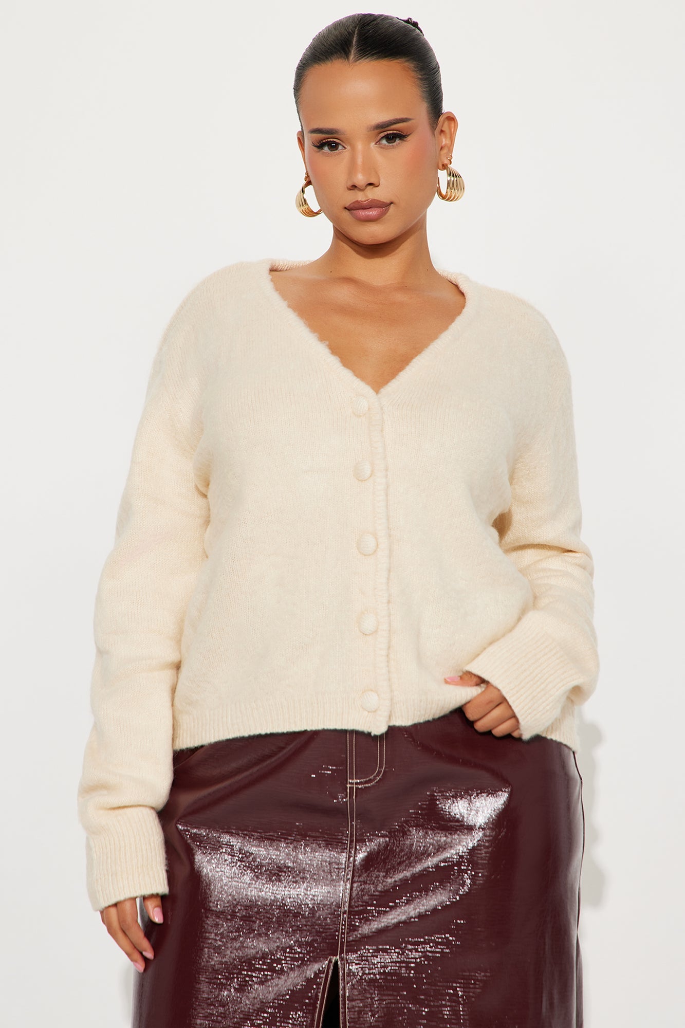 Yours To Keep Washed Cardigan - Cream