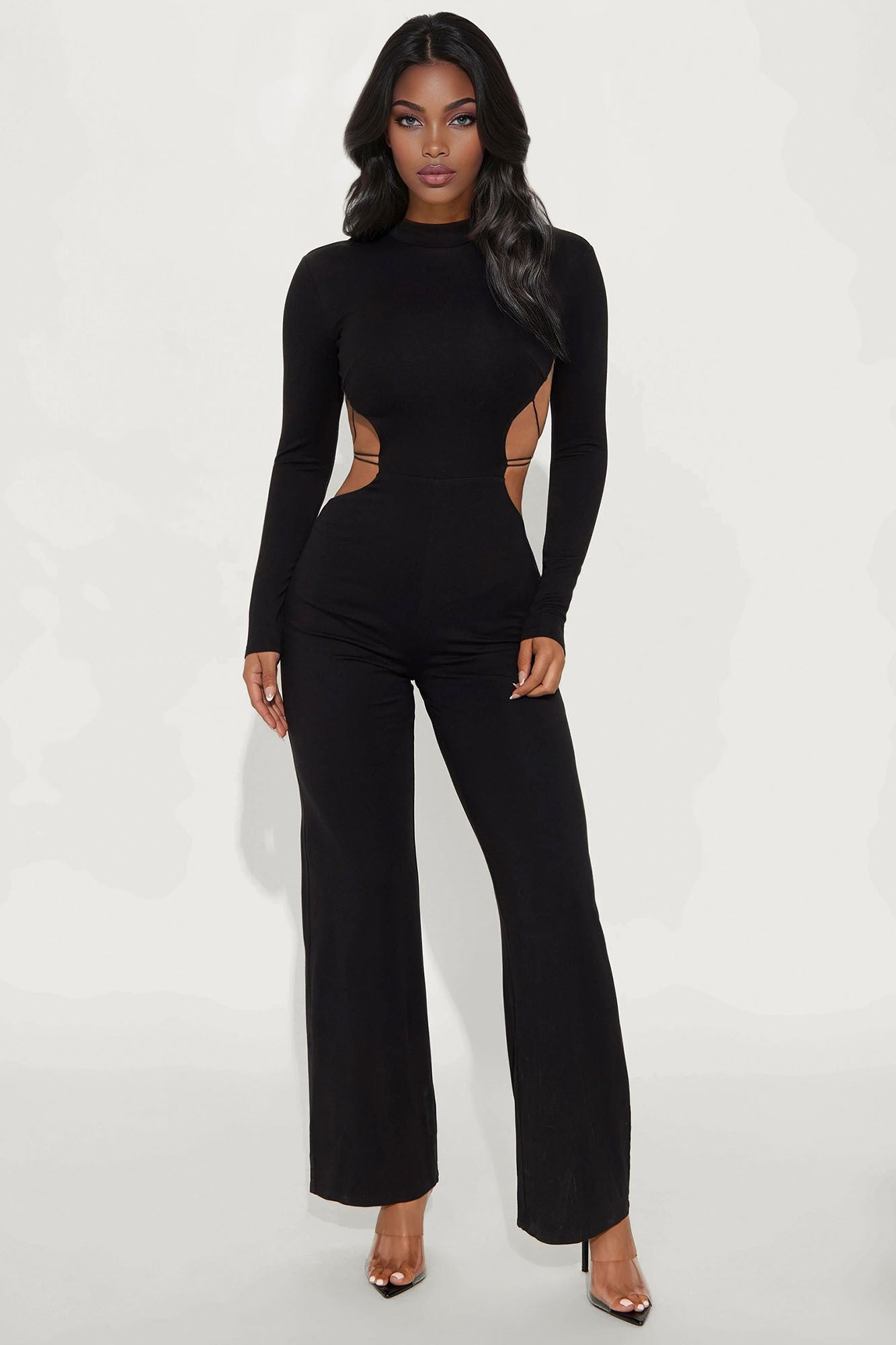 Lucia Strappy Straight Leg Jumpsuit - Black