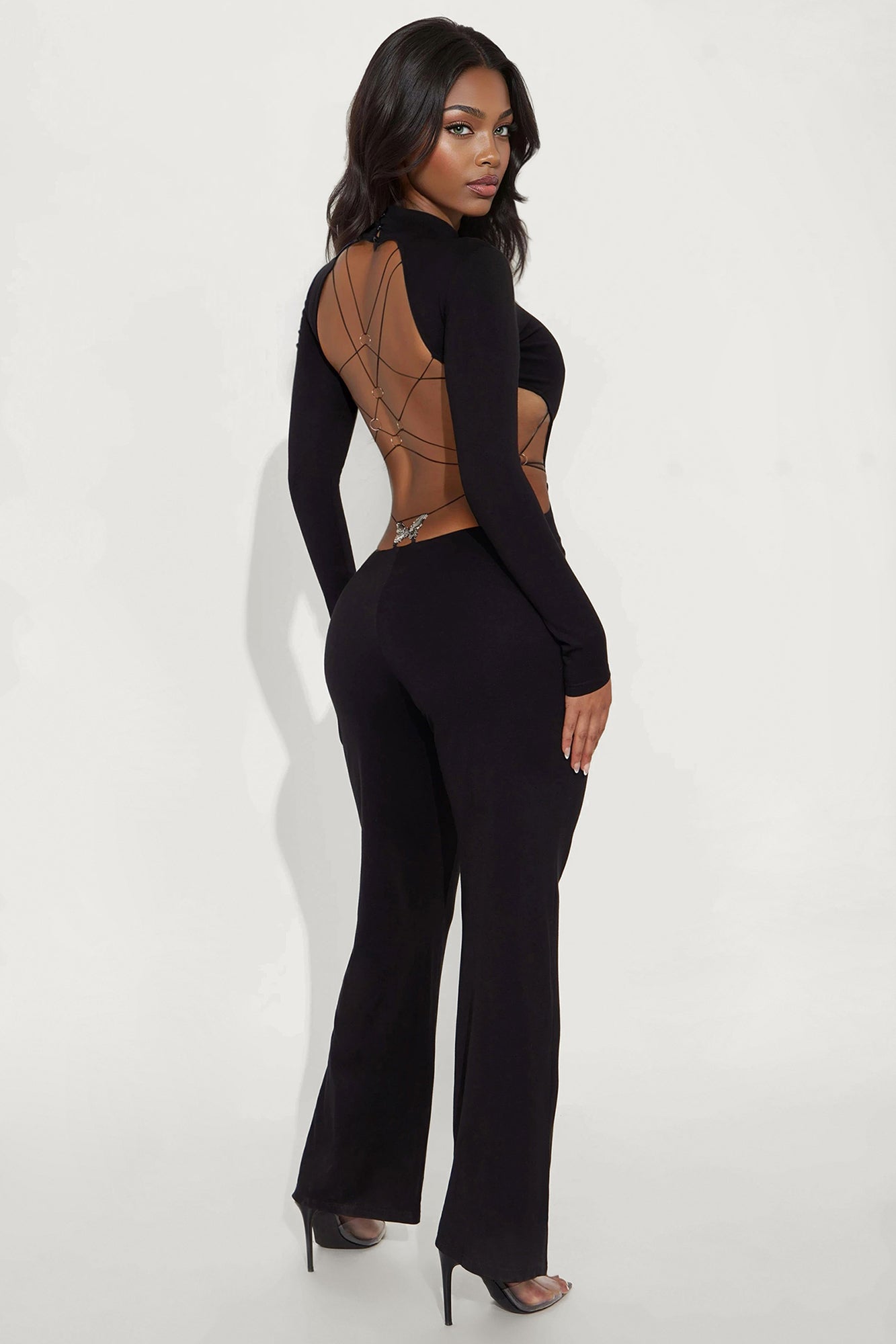 Lucia Strappy Straight Leg Jumpsuit - Black
