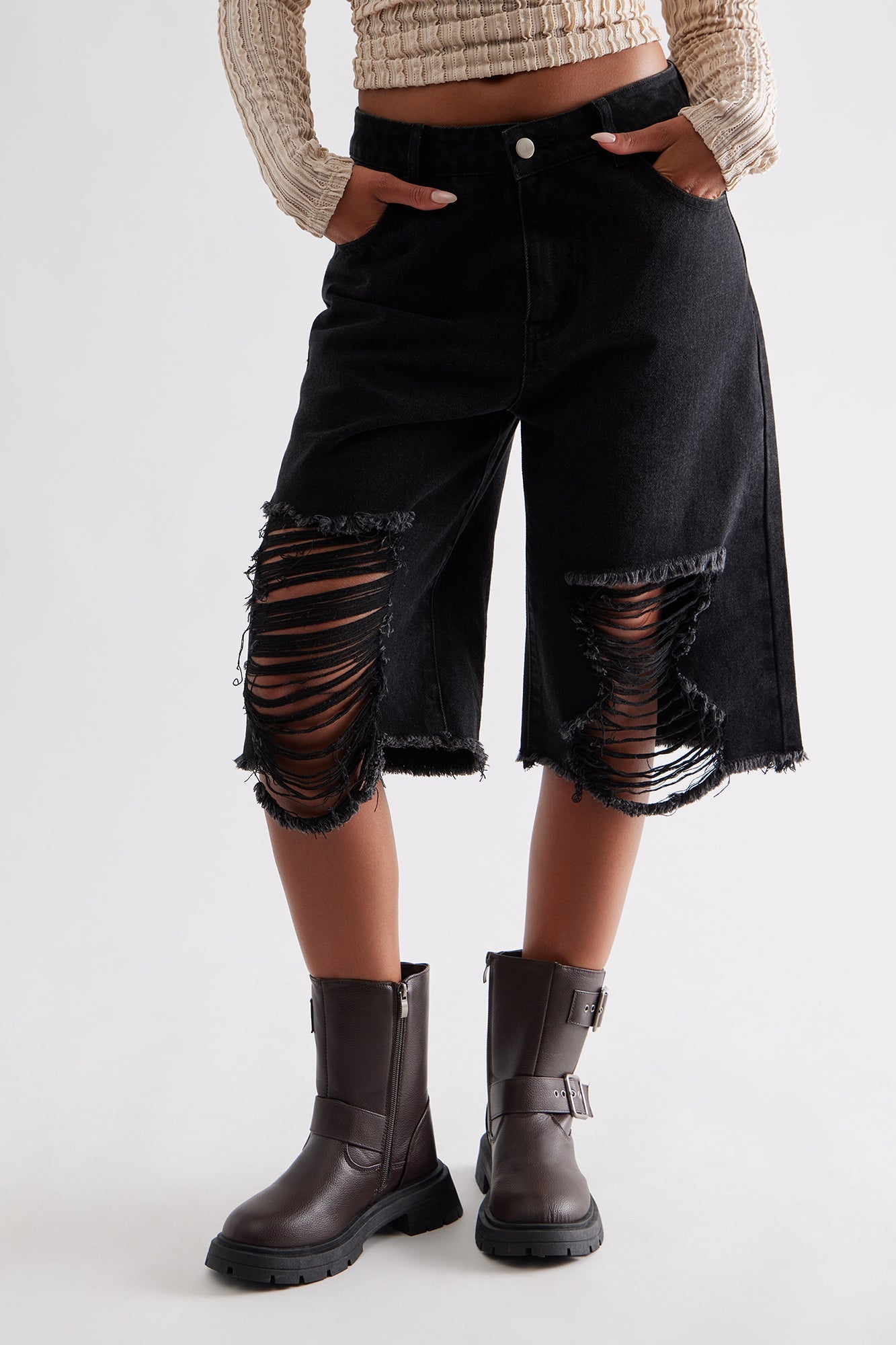 Osaka Buckle Boots - Brown