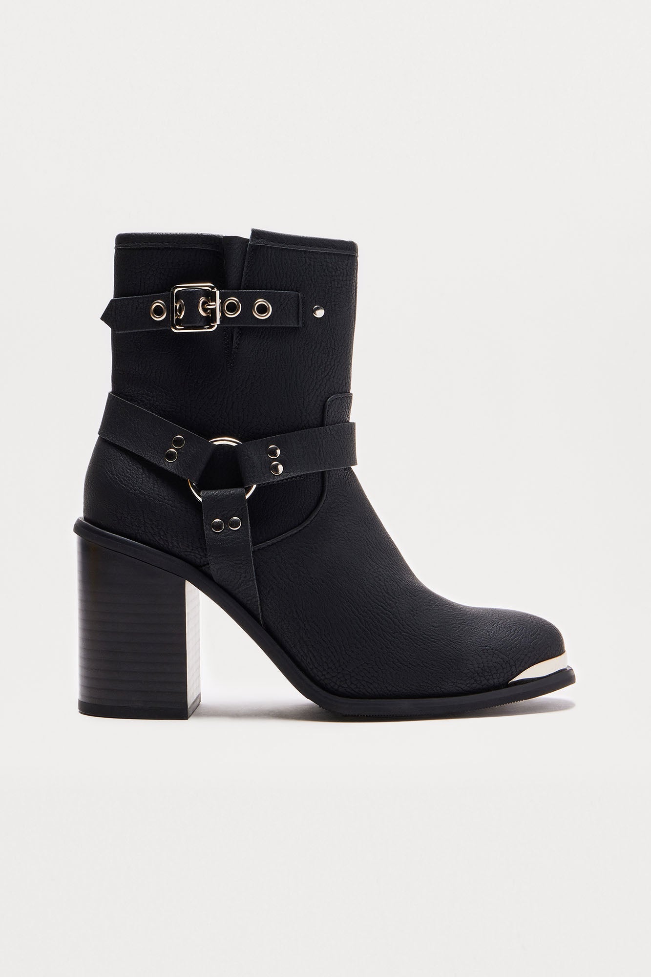 Wesley Buckle Booties - Black