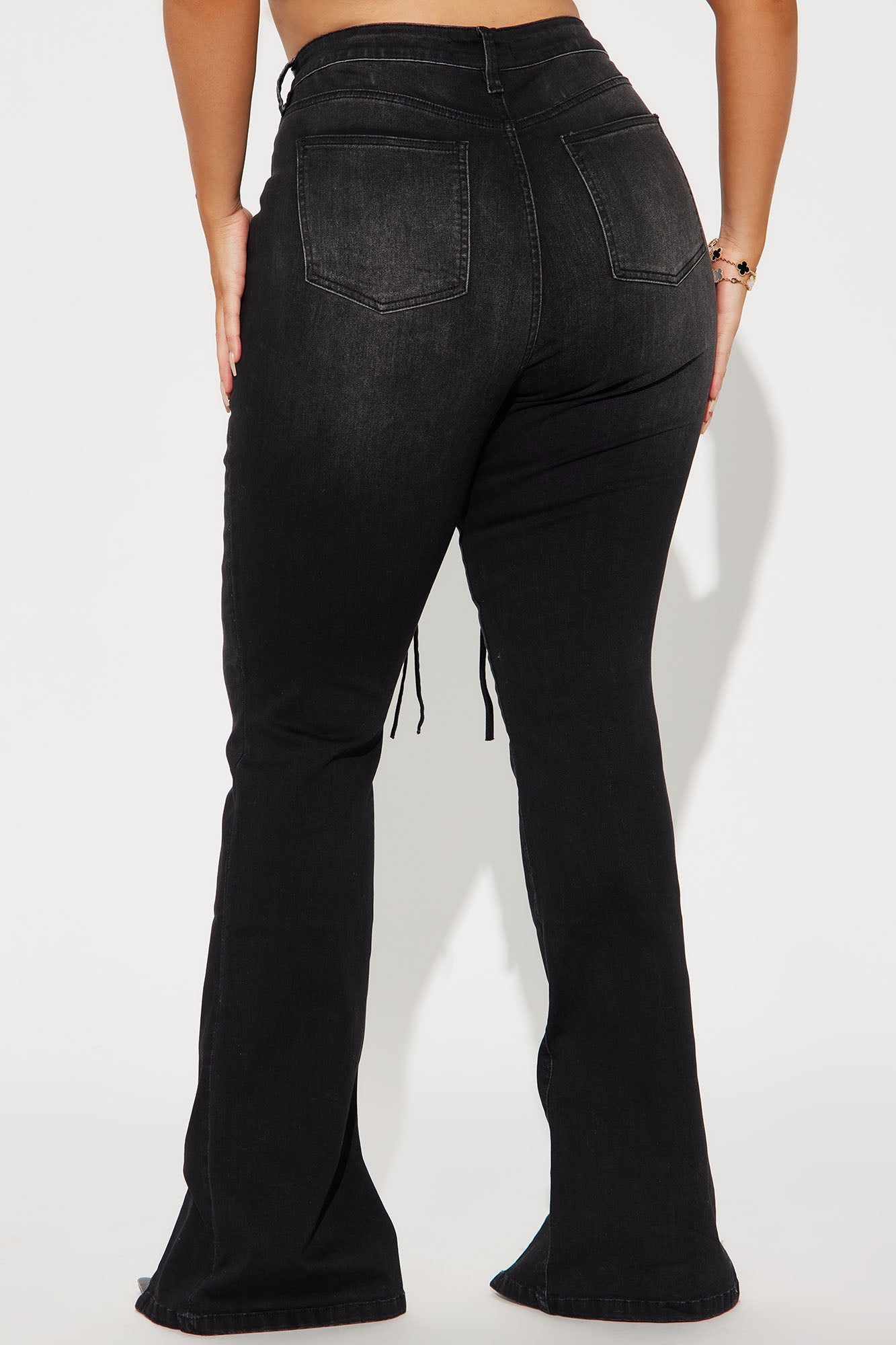 Tall Not So Basic Stretch Zipper Bootcut Jeans - Black