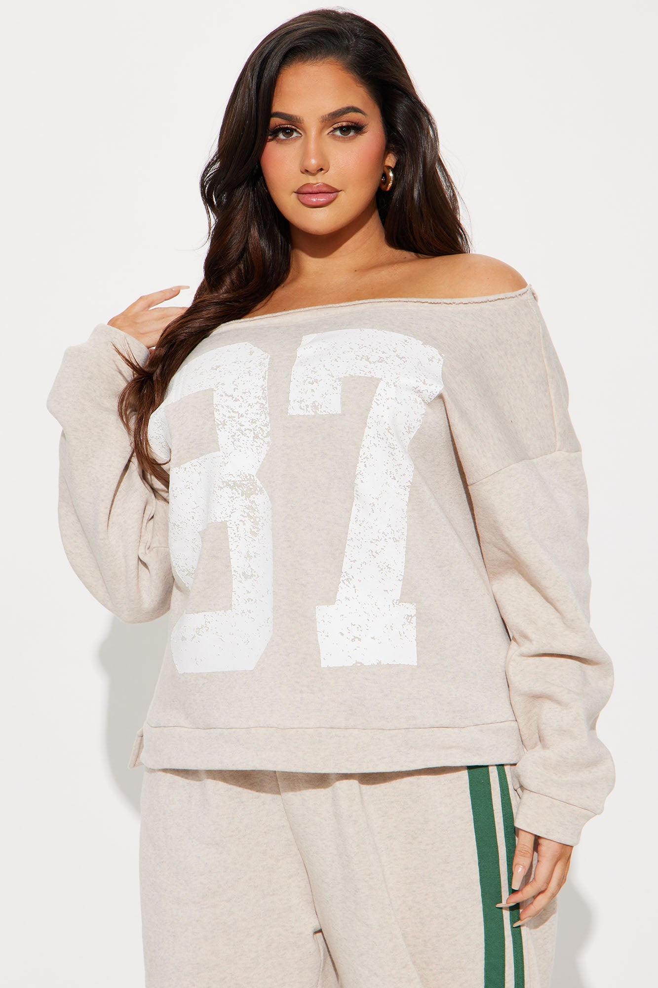 Eighty Seven Fleece Pant Set - Oatmeal