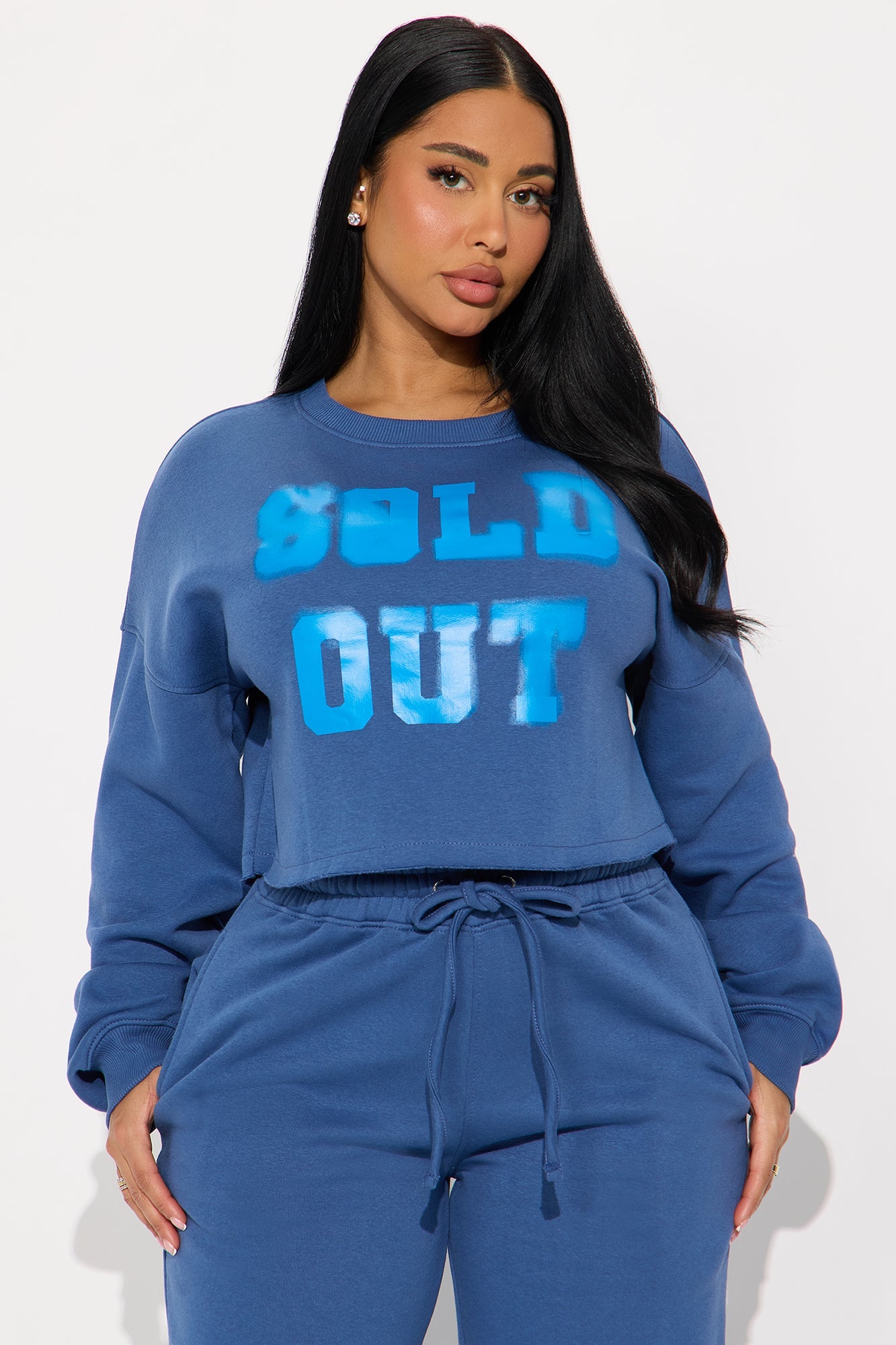 Sold Out Fleece Pant Set - Blue