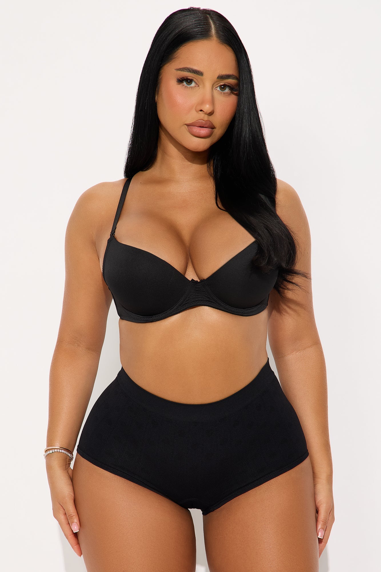 Just For Fun Seamless Boyshort Panty - Black