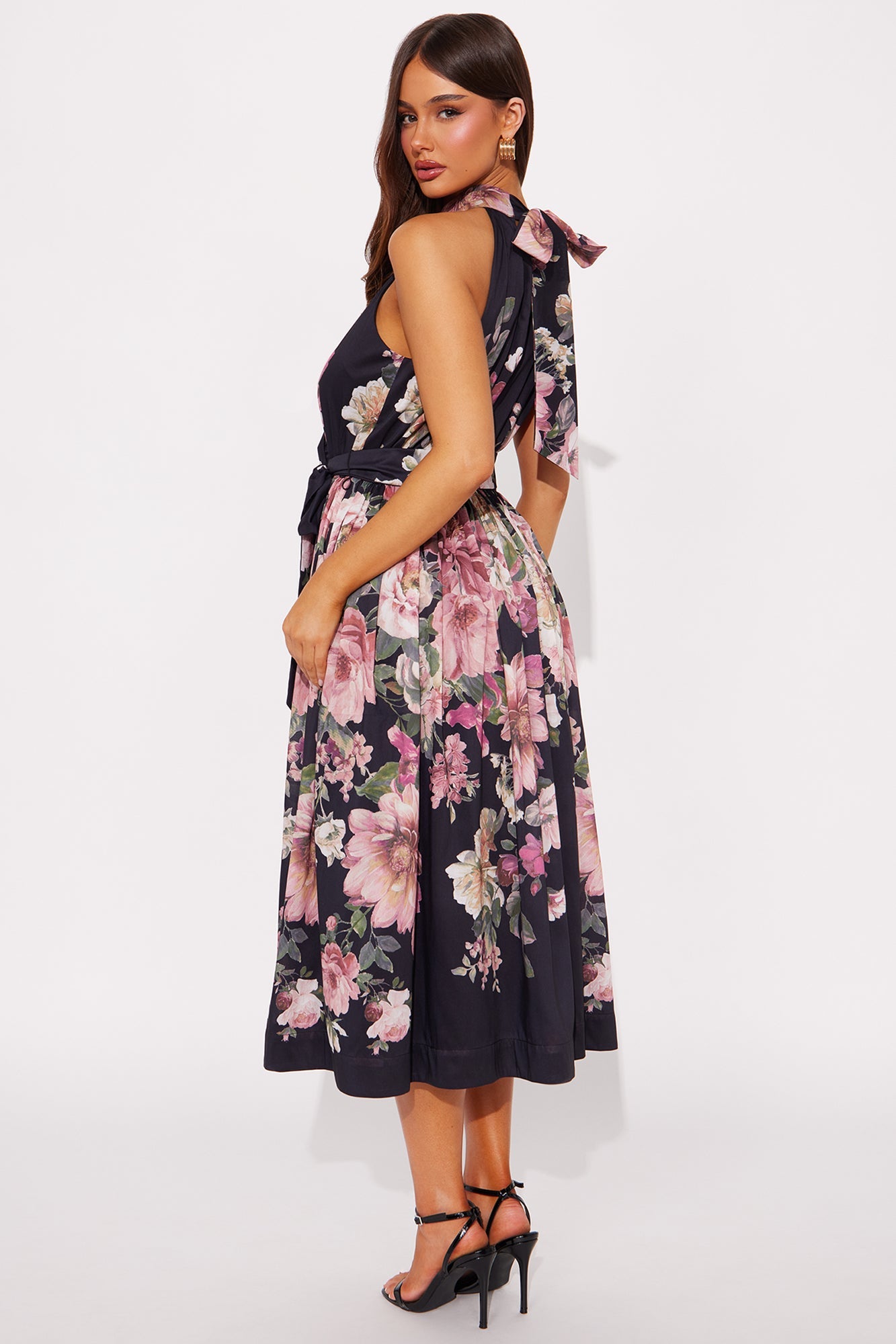 Keep Blushing Floral Maxi Dress - Black/combo