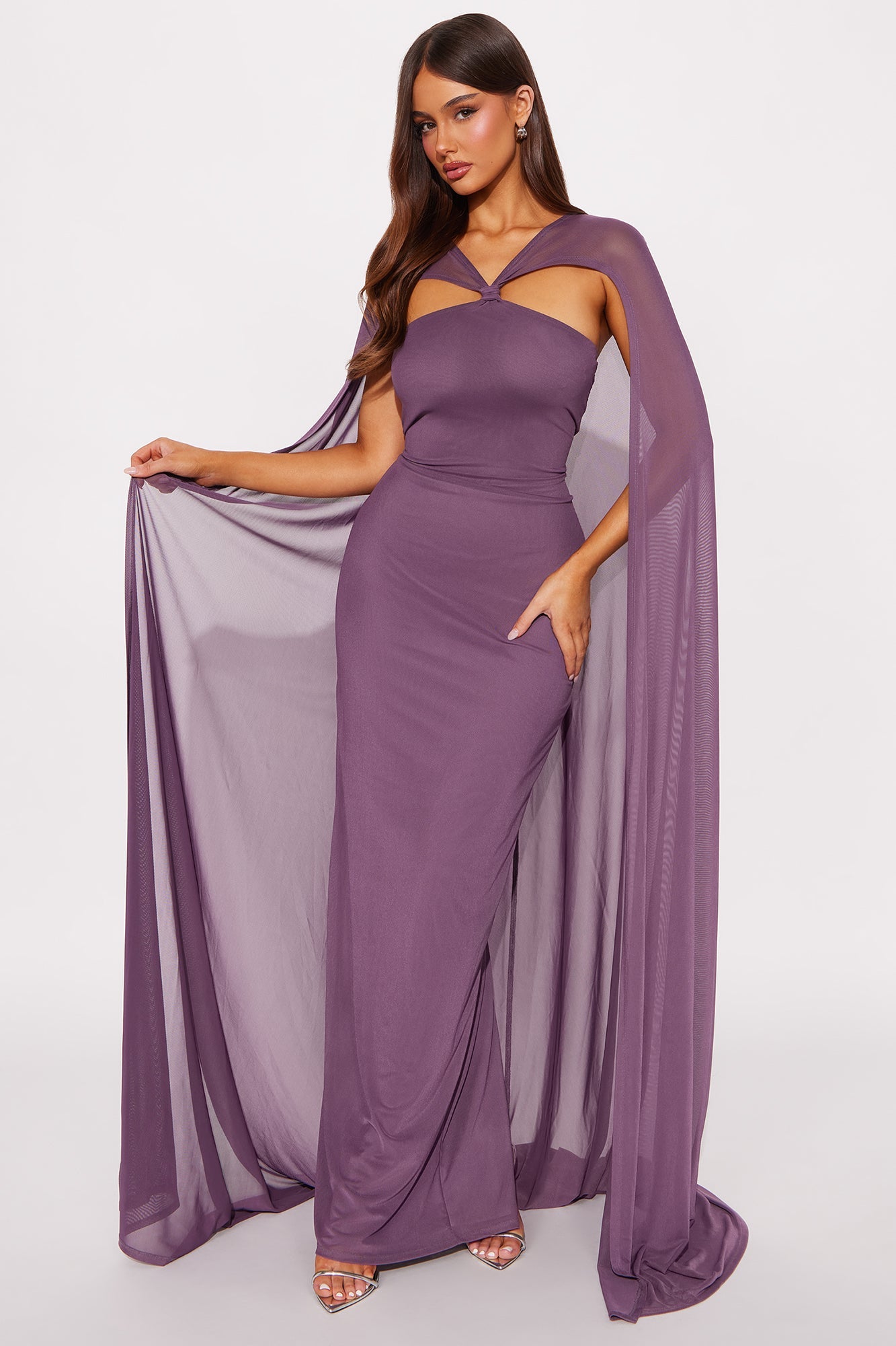 Sweet Trouble Mesh Gown - Purple