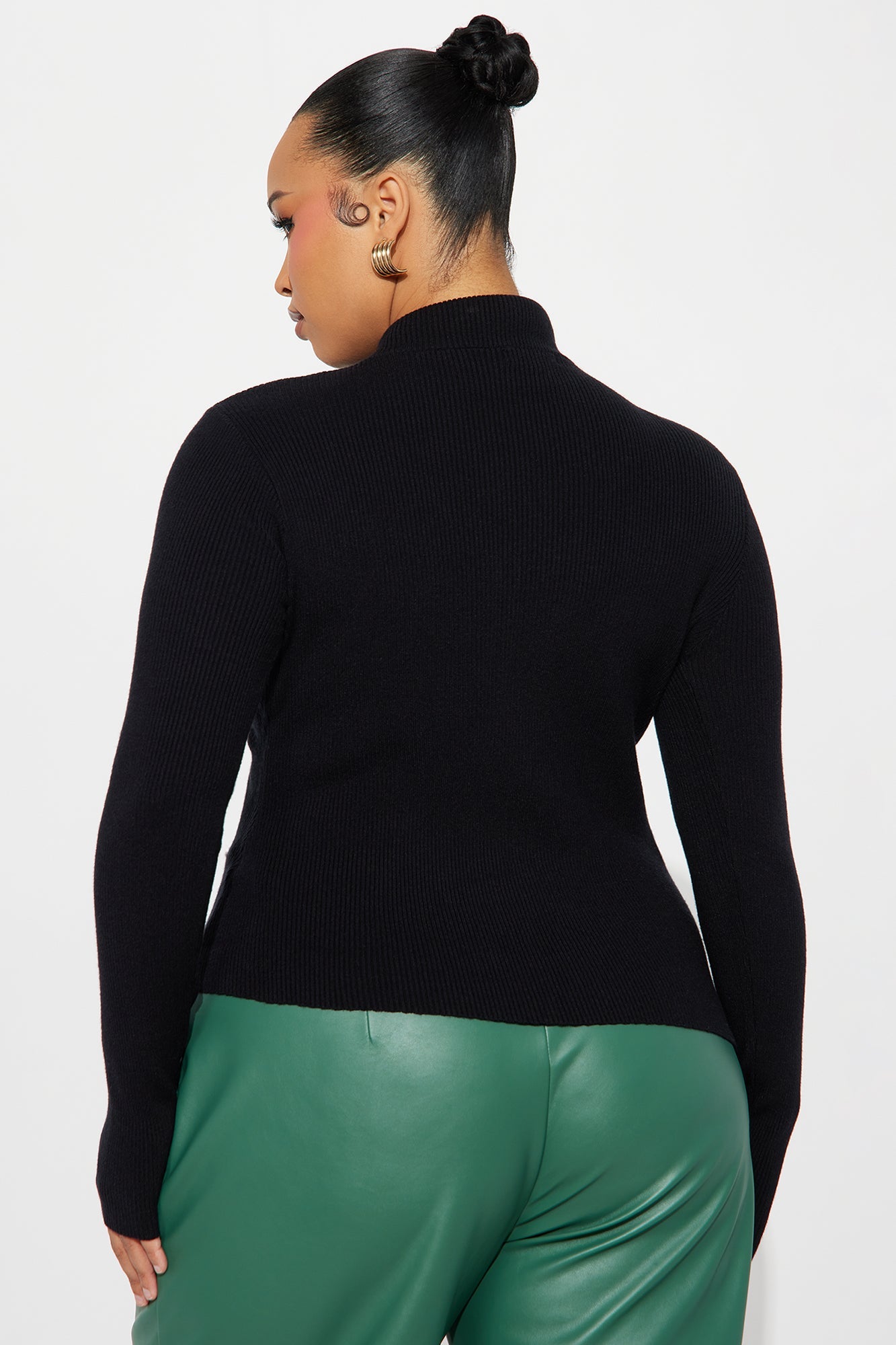 The Best Asset Criss Cross Sweater Top - Black