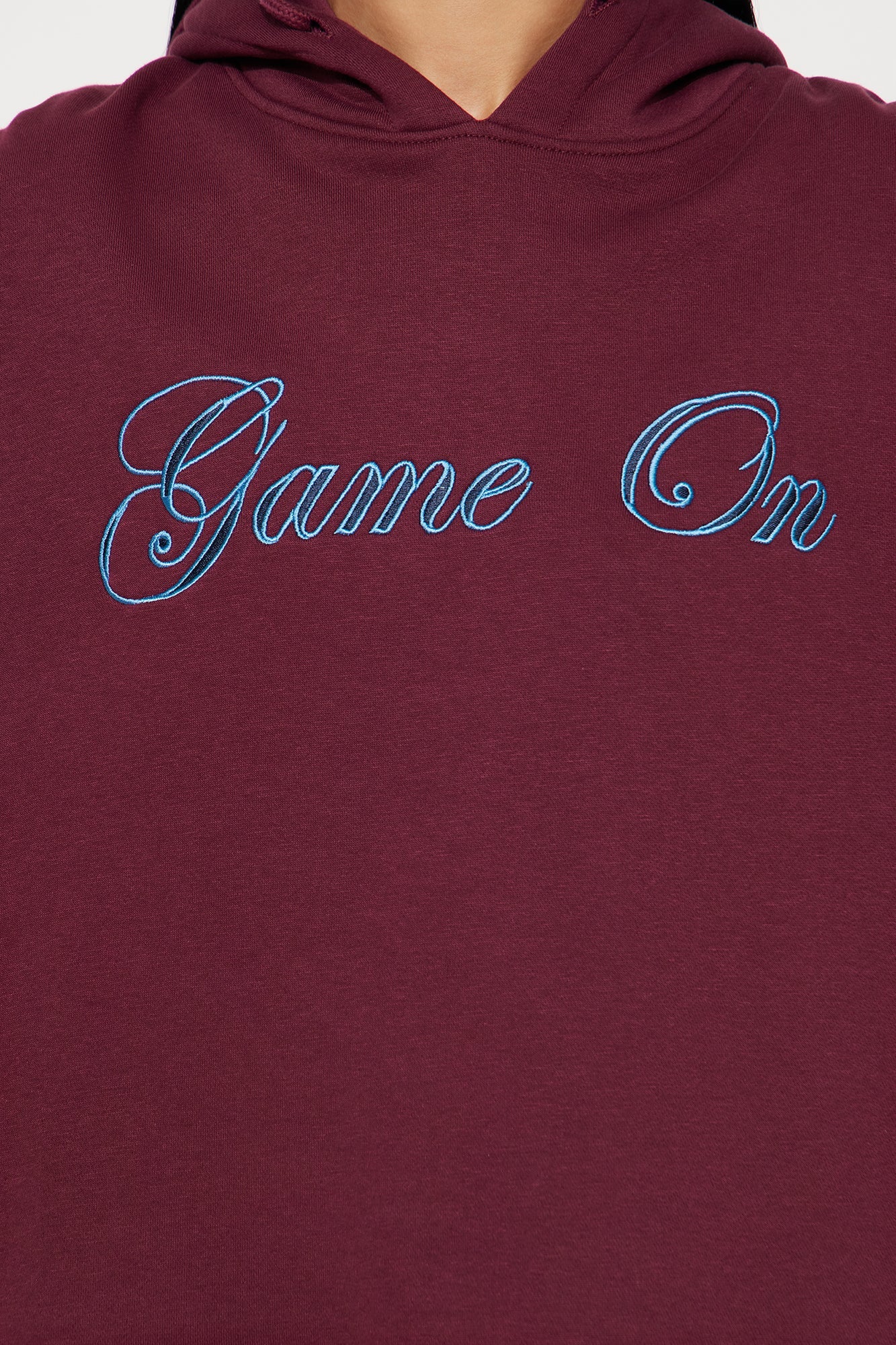 Game On Fleece Pant Set - Burgundy