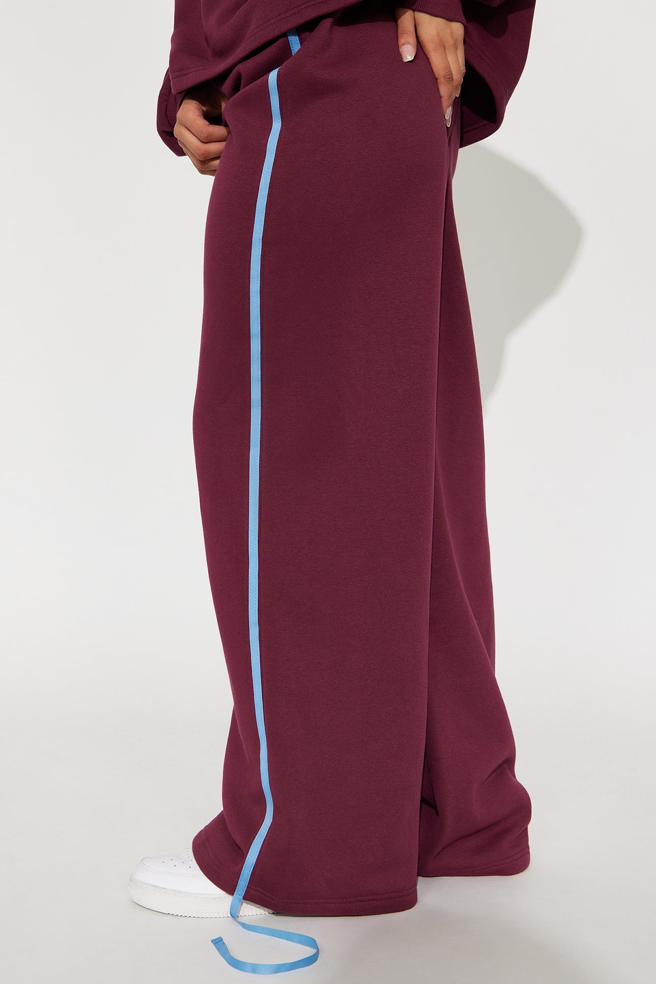 Game On Fleece Pant Set - Burgundy