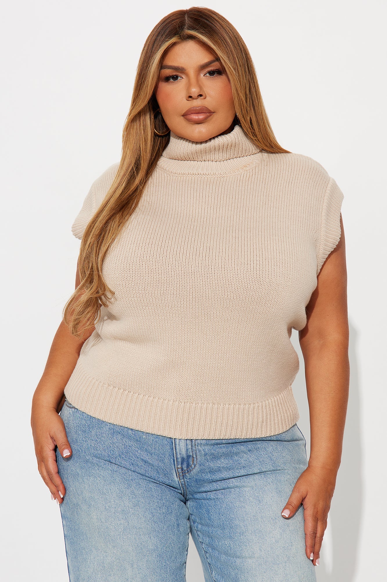 Enya Turtle Neck Sweater - Beige