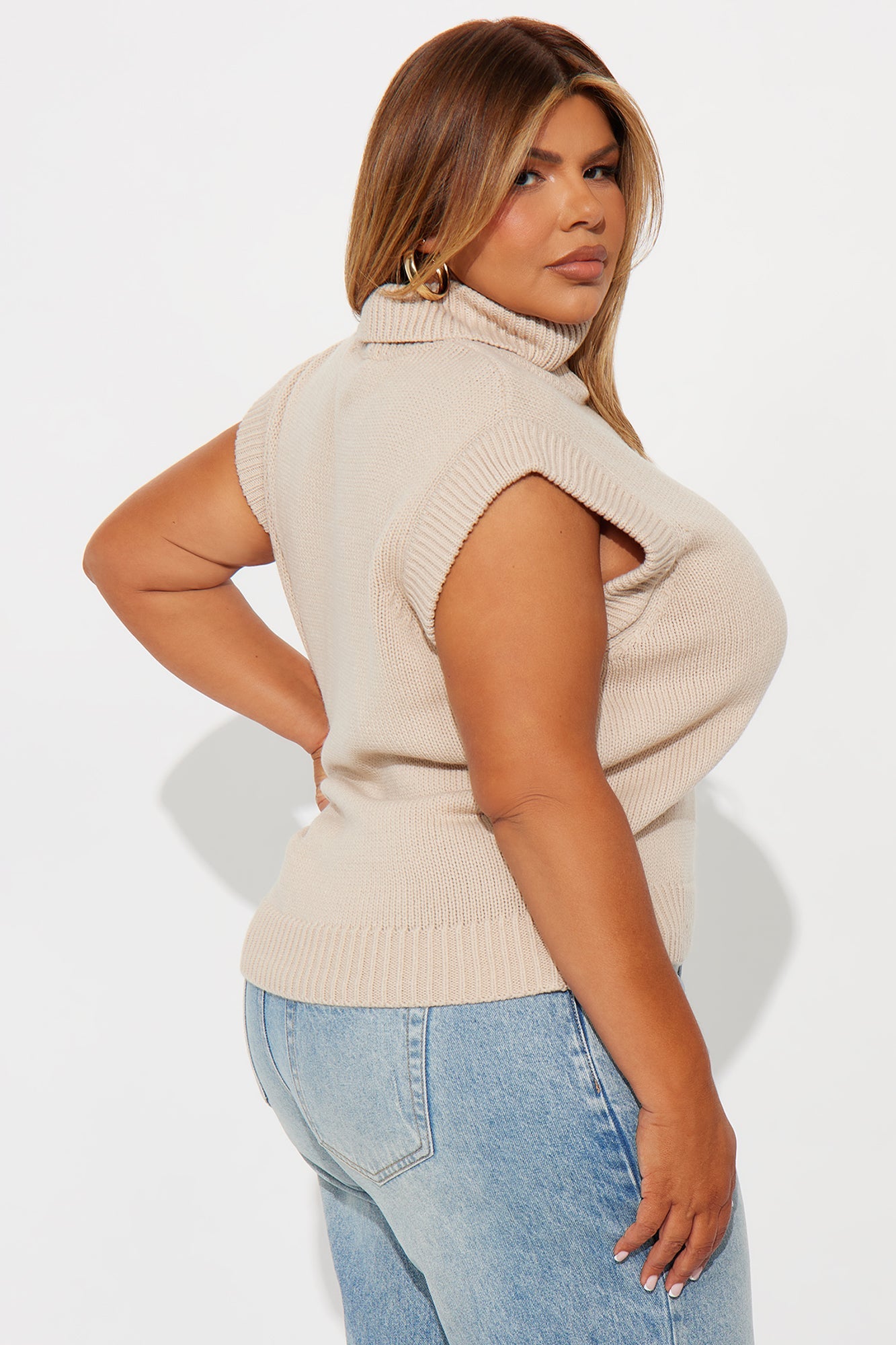Enya Turtle Neck Sweater - Beige