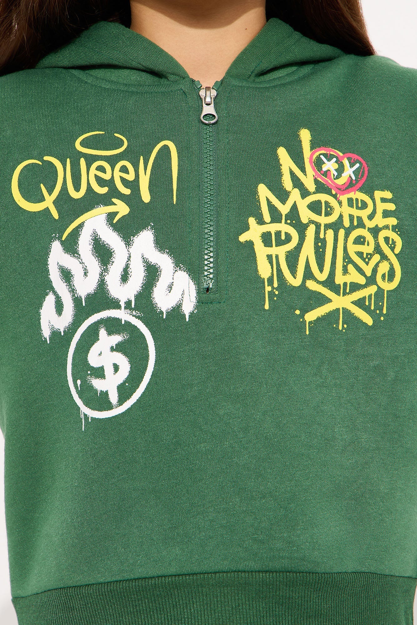 Mini Writing On The Wall Hoodie And Pant Set - Hunter Green