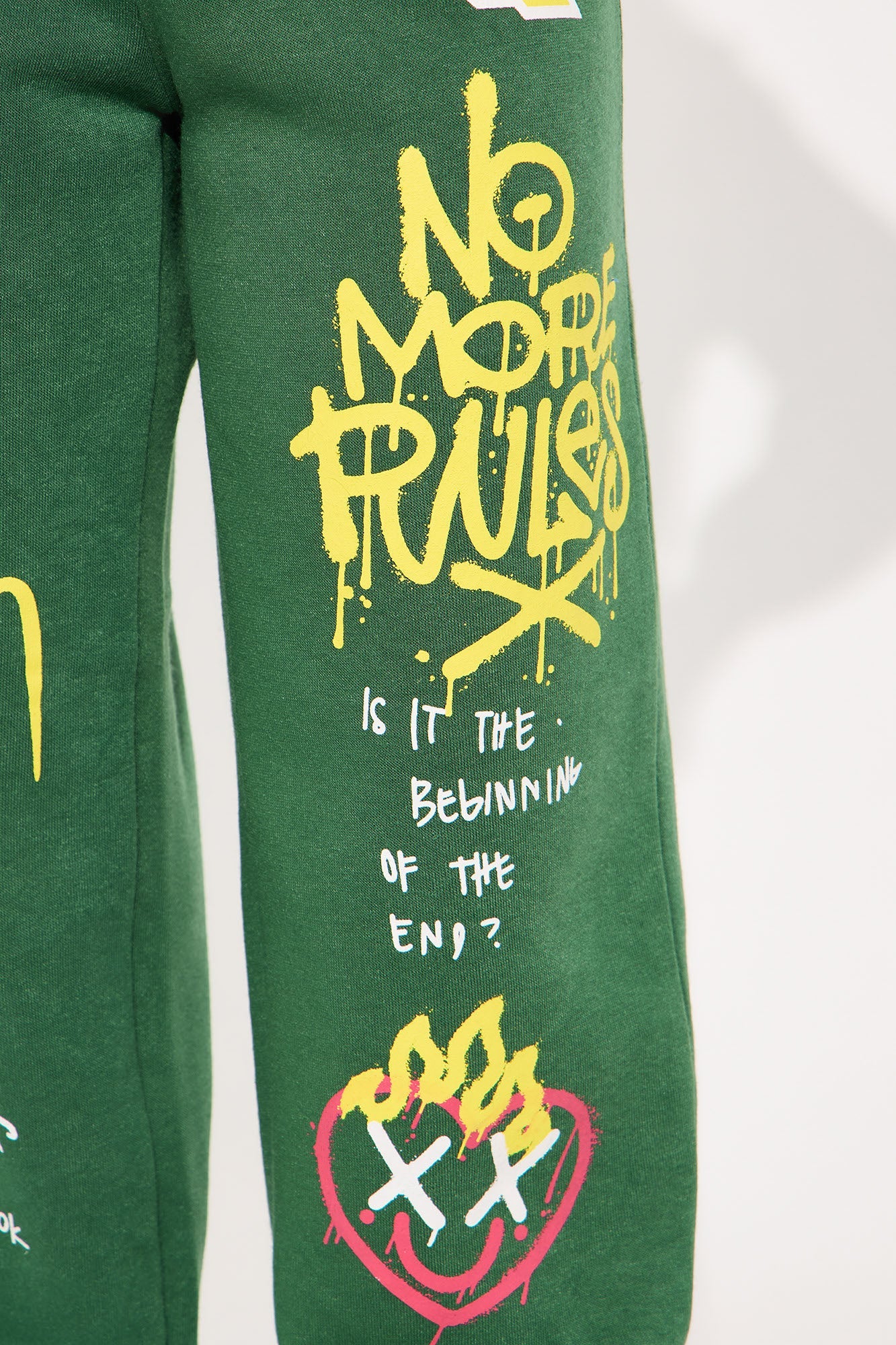 Mini Writing On The Wall Hoodie And Pant Set - Hunter Green