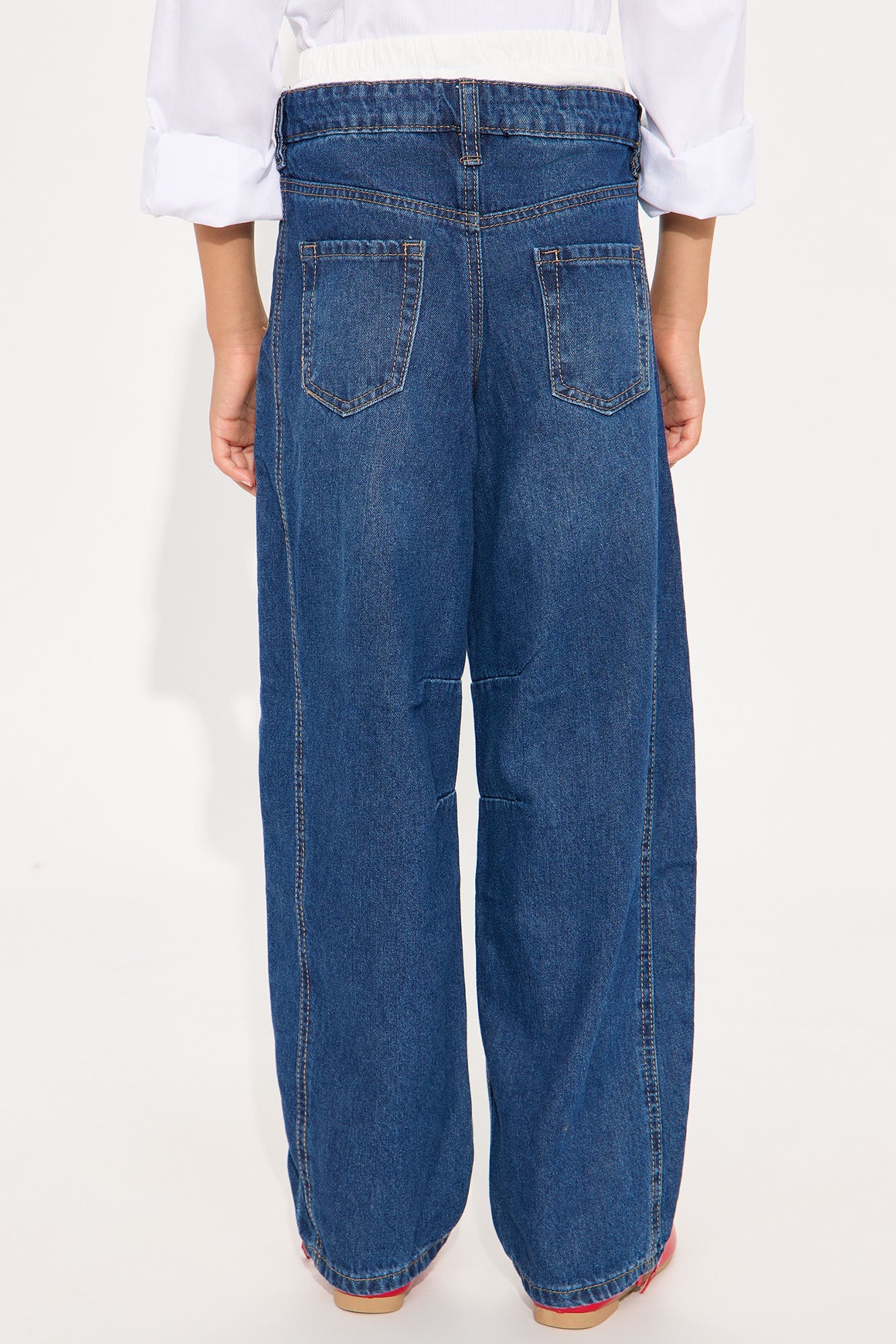 Mini Gianna Barrel Jeans - Medium Wash