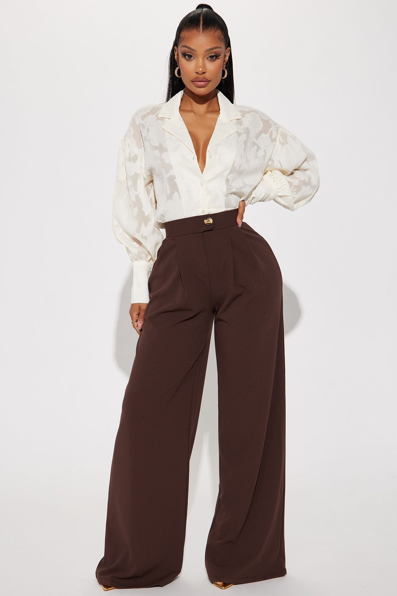 Smell The Roses Jacquard Shirt - Cream