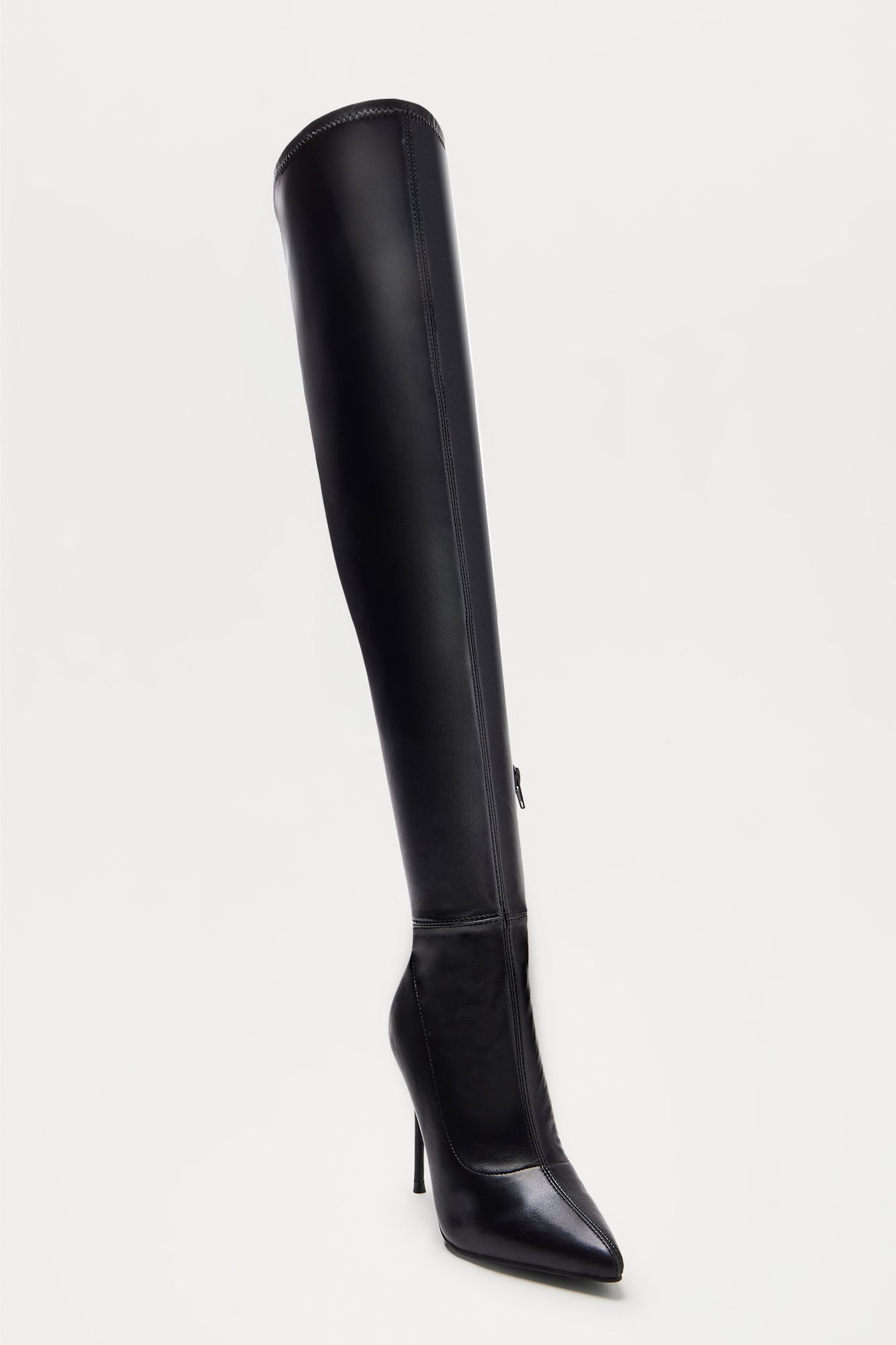 Kylan Thigh High Boots - Black
