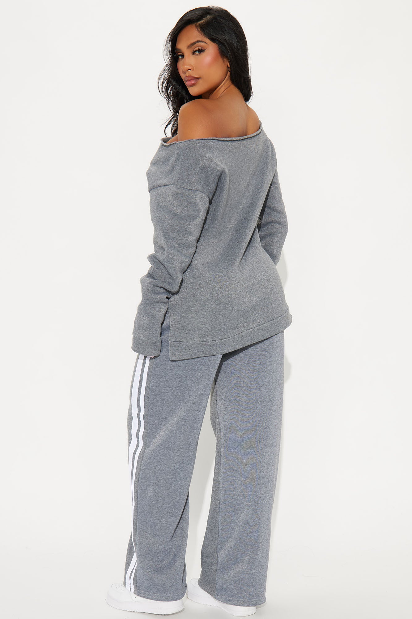 Eighty Seven Fleece Pant Set - Heather Grey