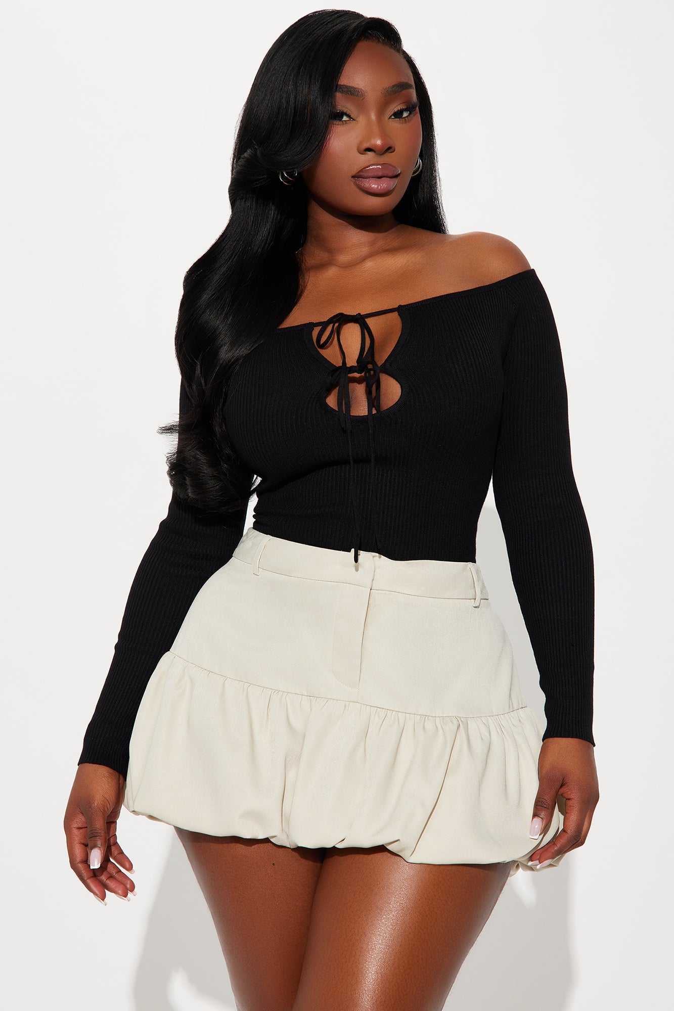 Sotainy Sweater Bodysuit - Black