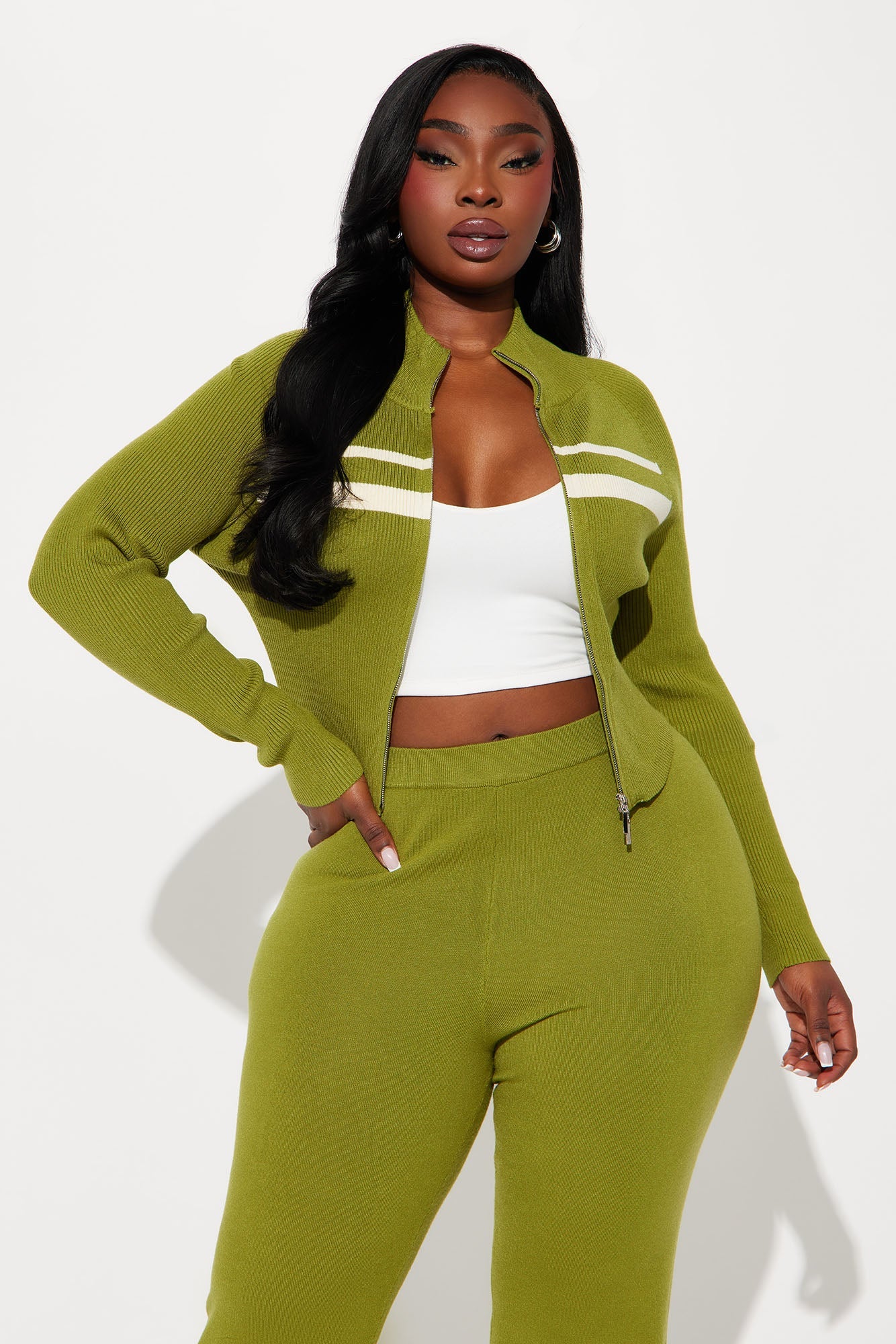 Study Session Sweater Pant Set - Green